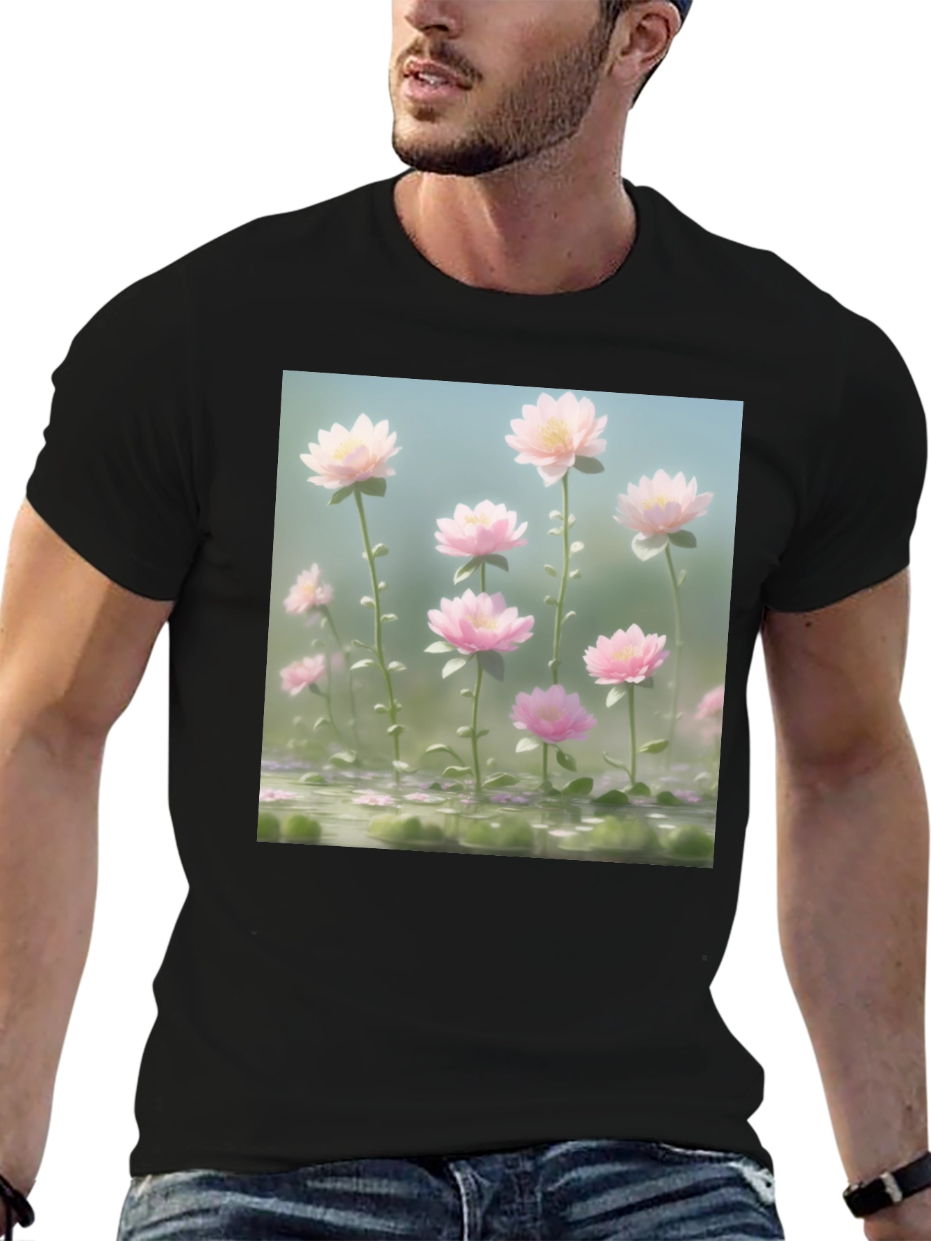 Lotus Garden Graphic Tee - Soft Cotton Blend