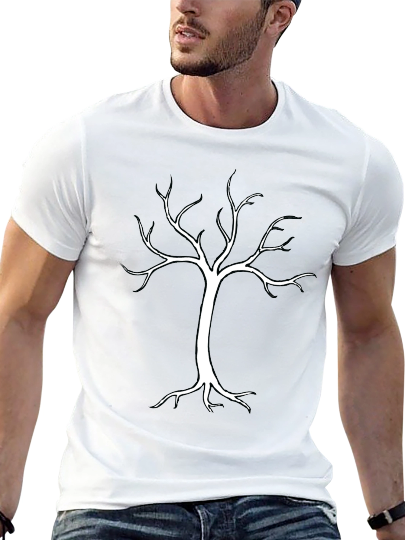 Black Tree Graphic Tee - Mens Casual Shirt