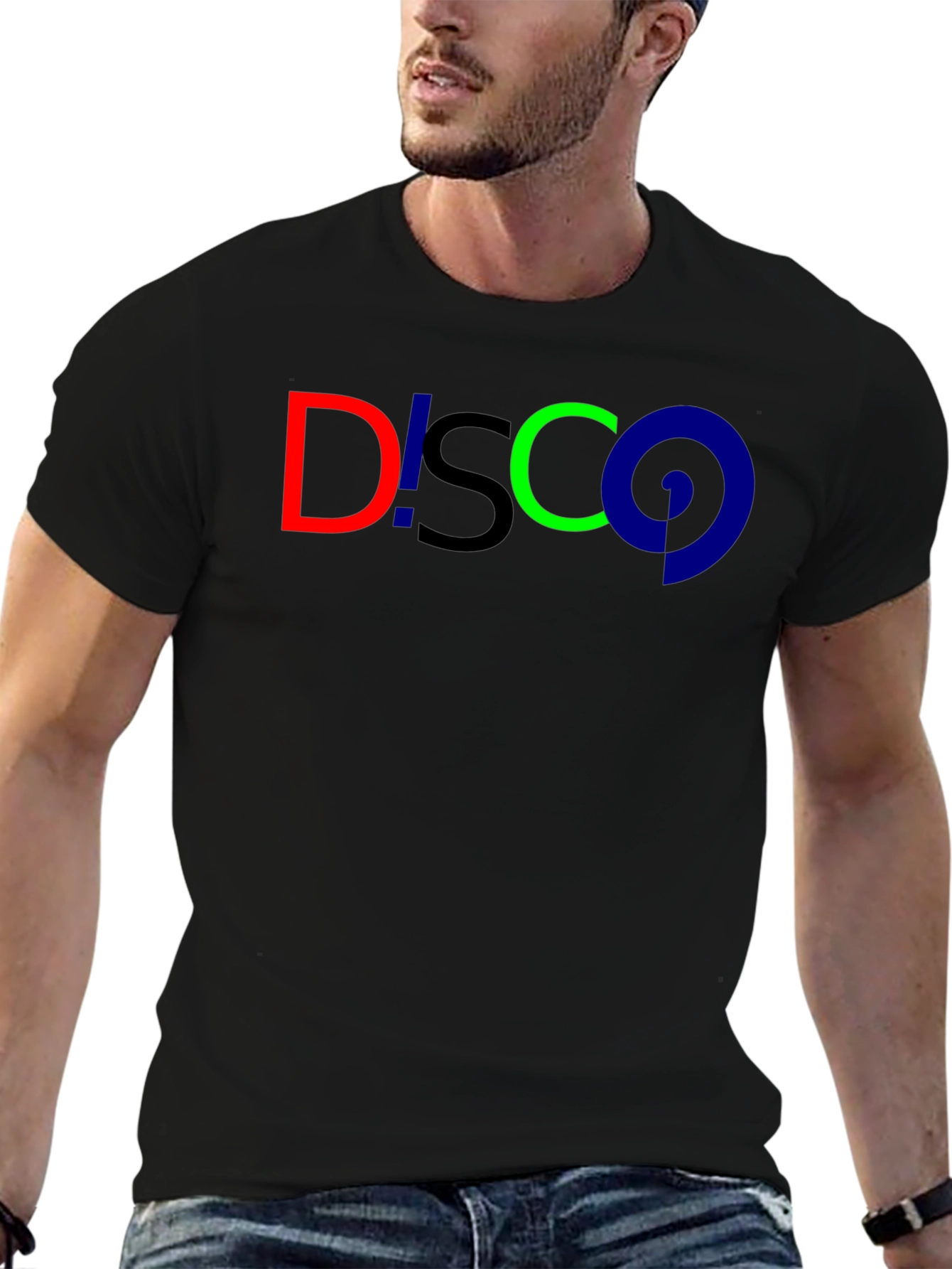 Disco Graphic Tee - Black Cotton T-Shirt