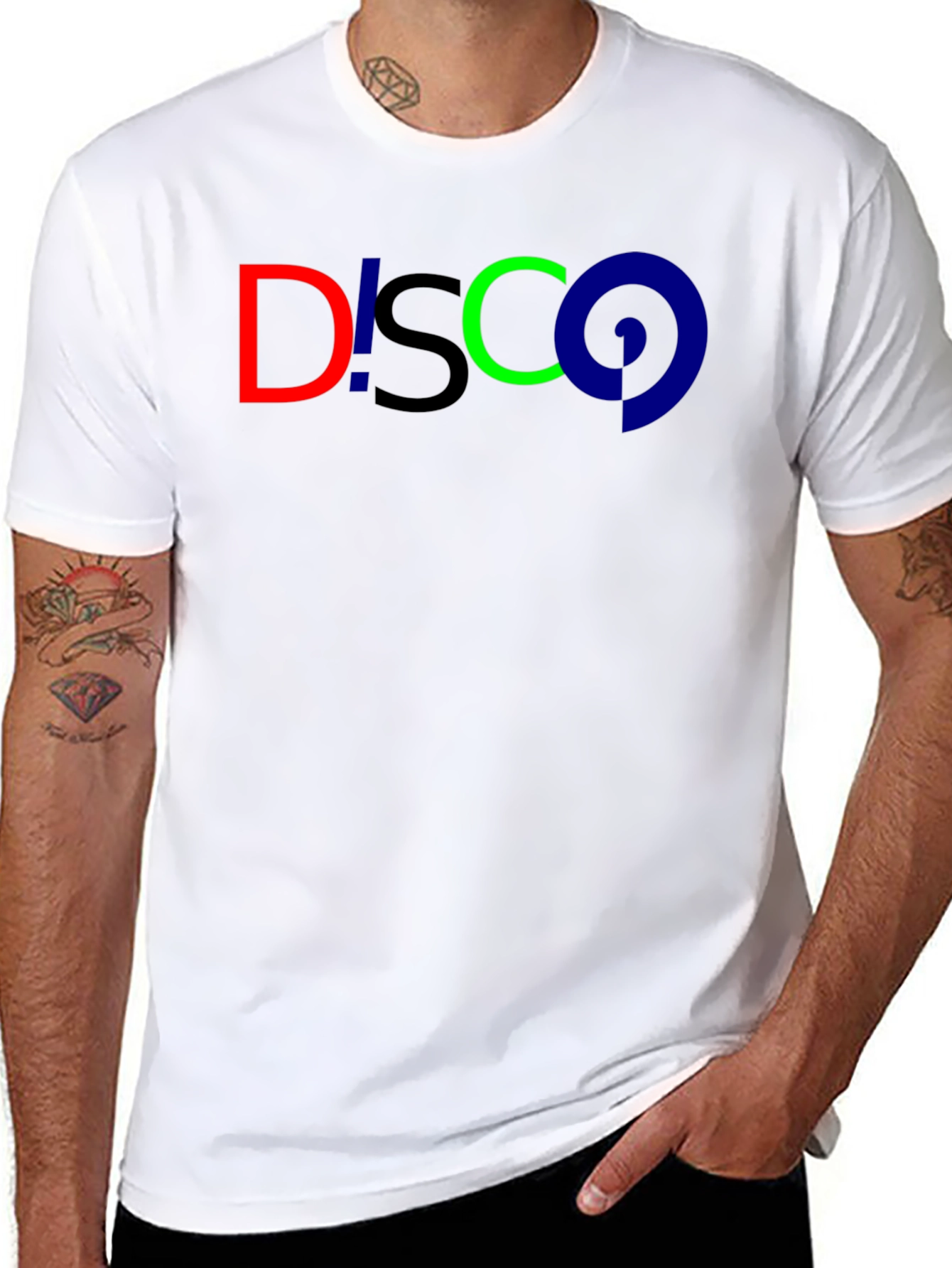 Disco Graphic Tee - Black Cotton T-Shirt
