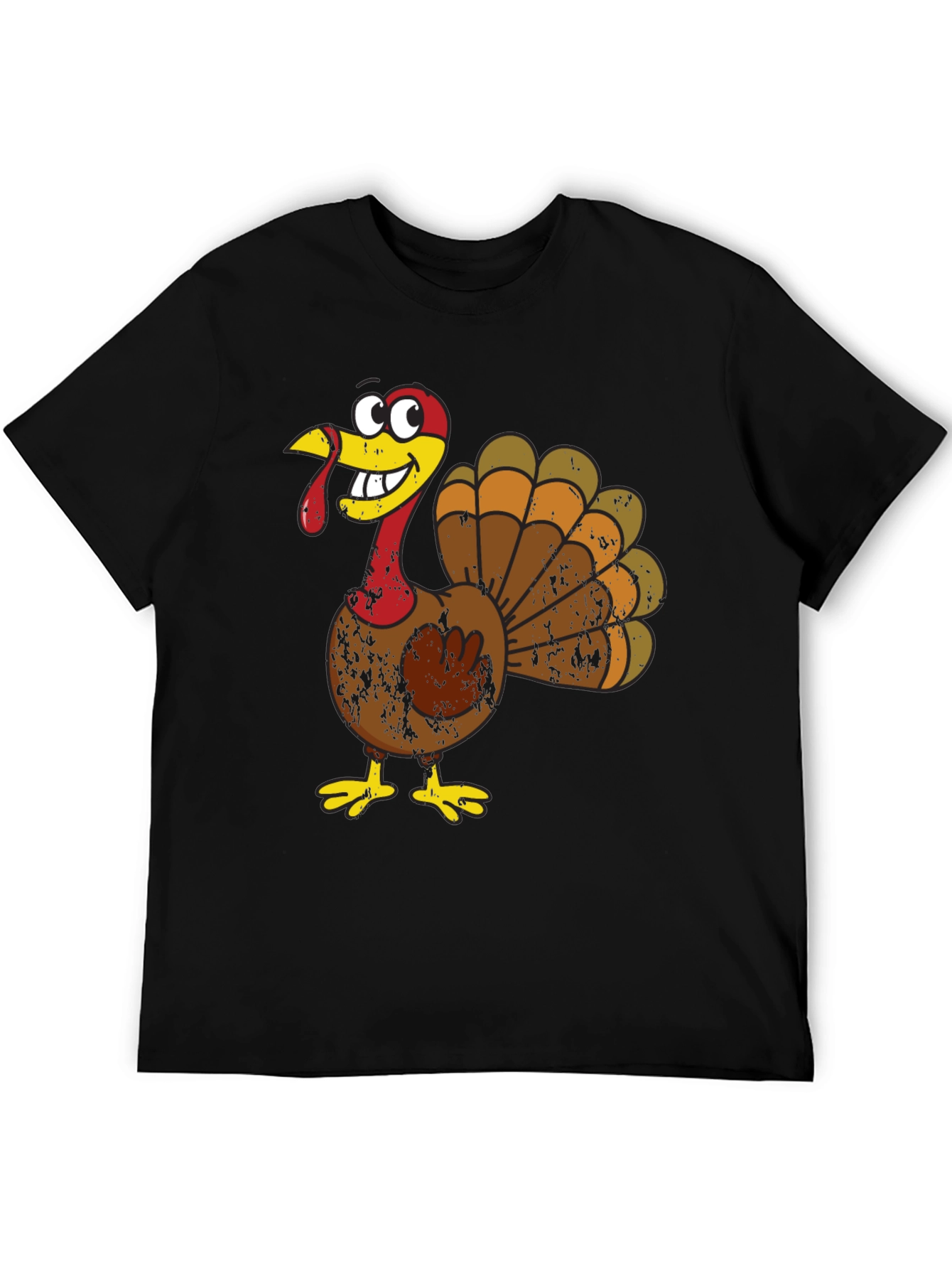 Thanksgiving Turkey Graphic Tee - Funny Cartoon Bird Shirt