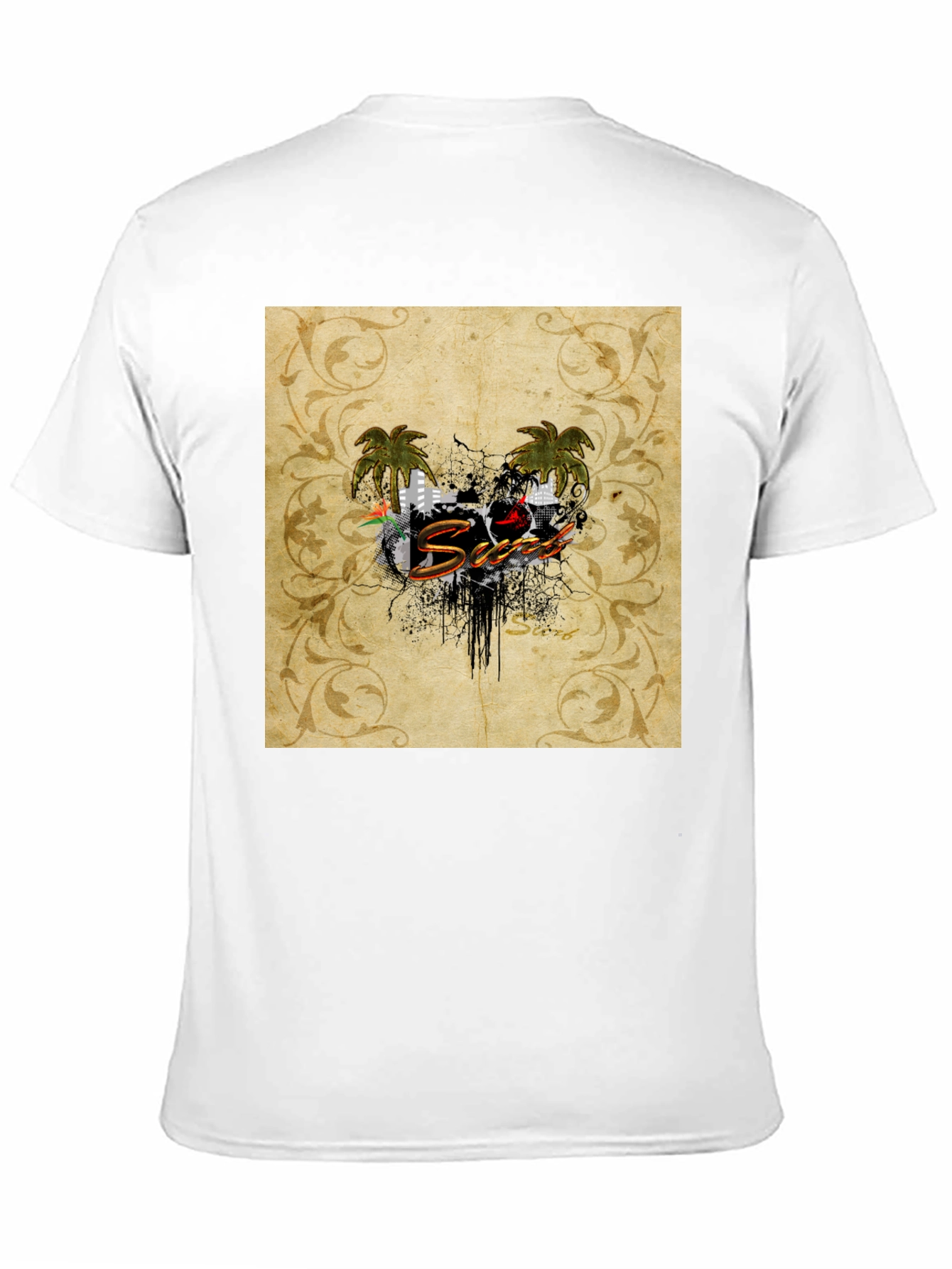 Tropical Vibe Black T-Shirt