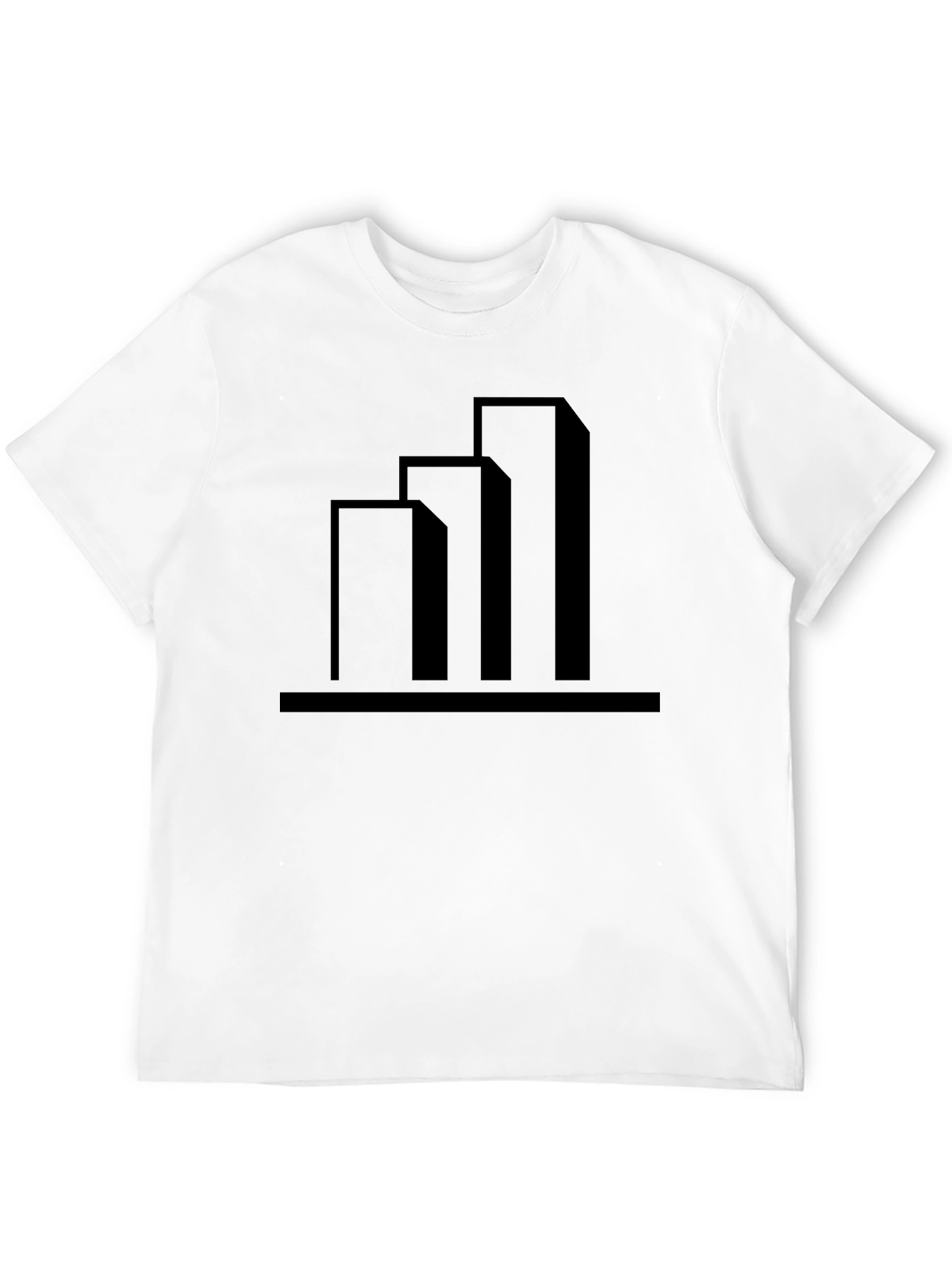 Modern Building Graphic Tee - Black Cotton T-Shirt