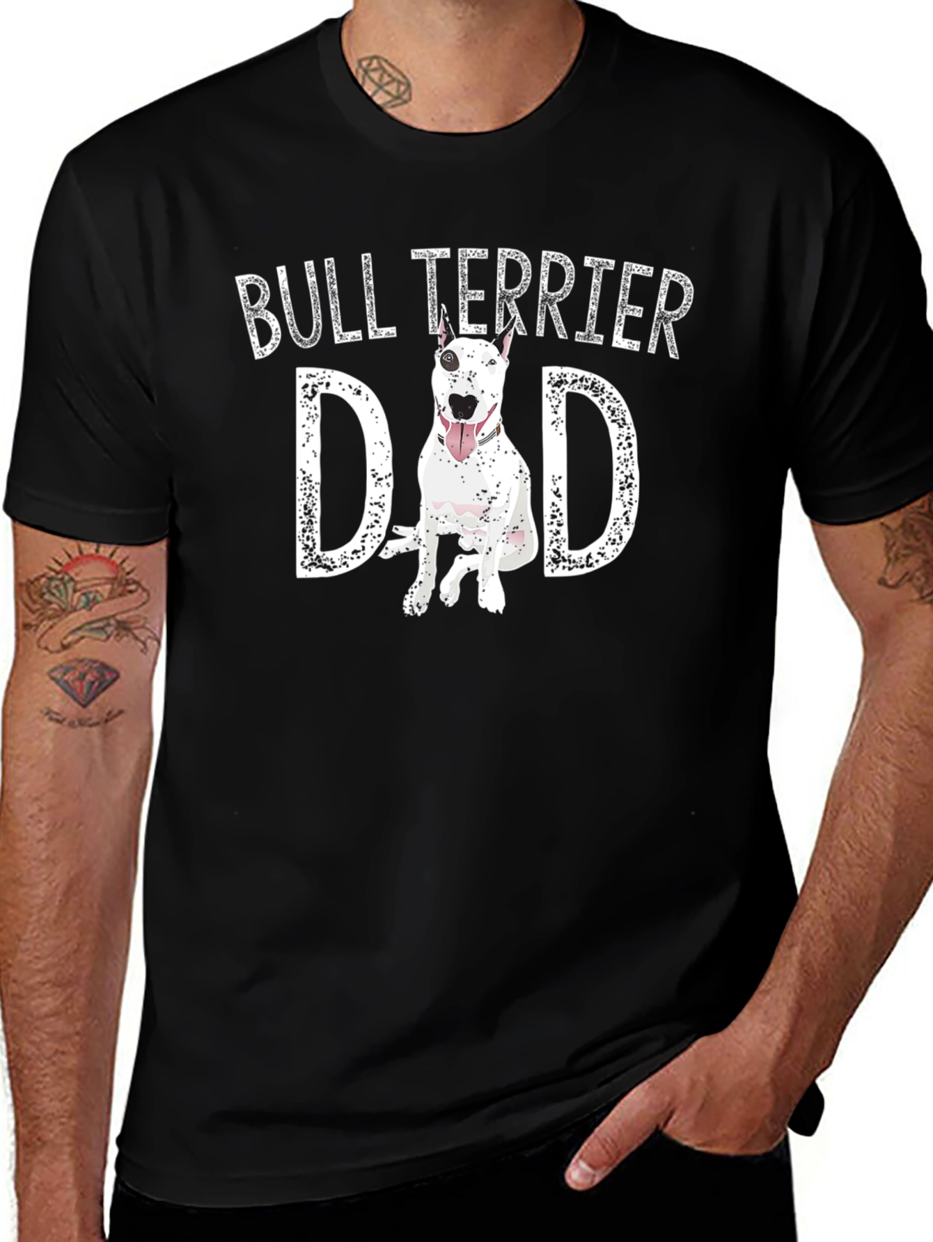 Bull Terrier Dad Graphic T-Shirt