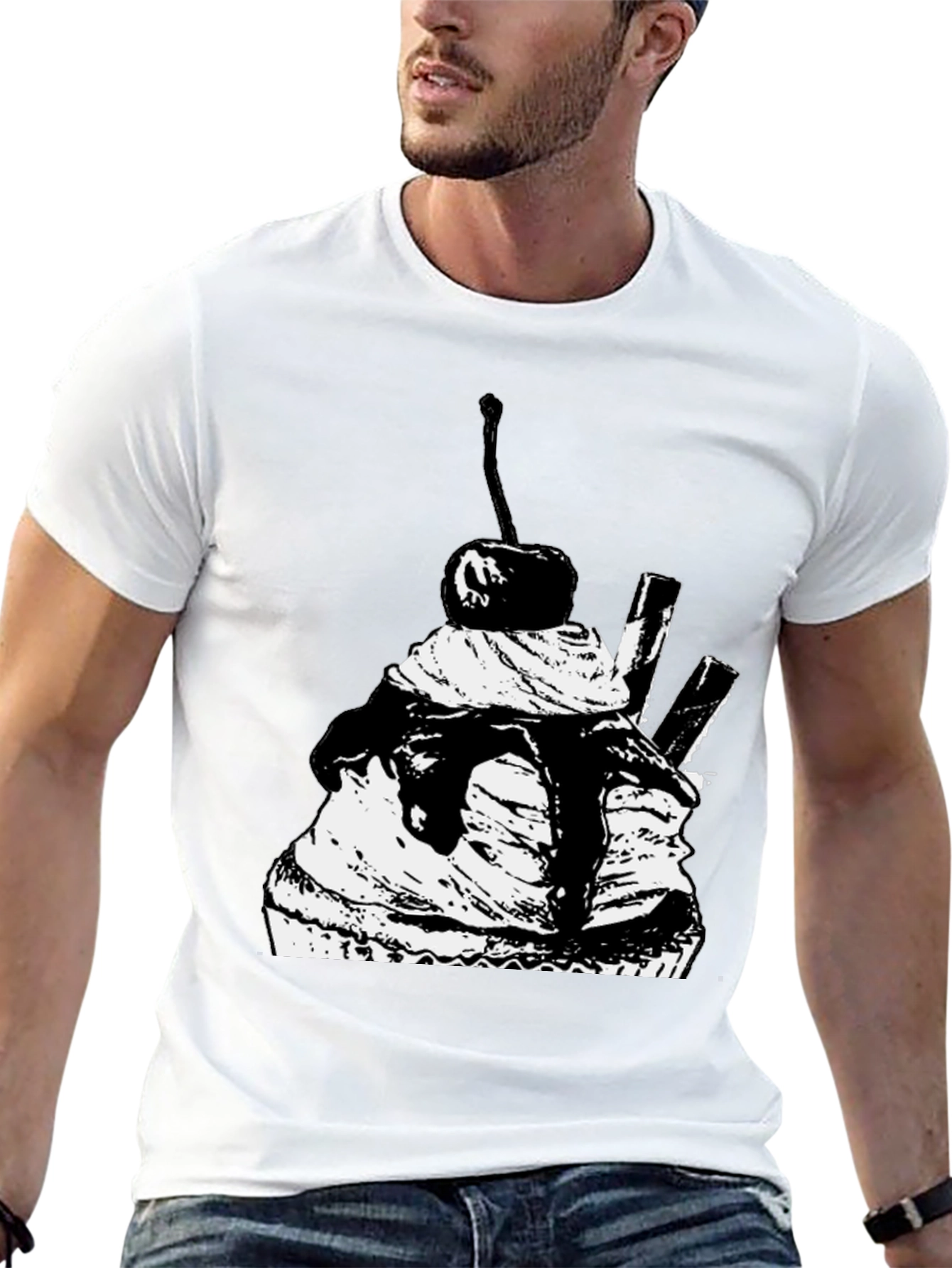 Cupcake Graphic Black T-Shirt