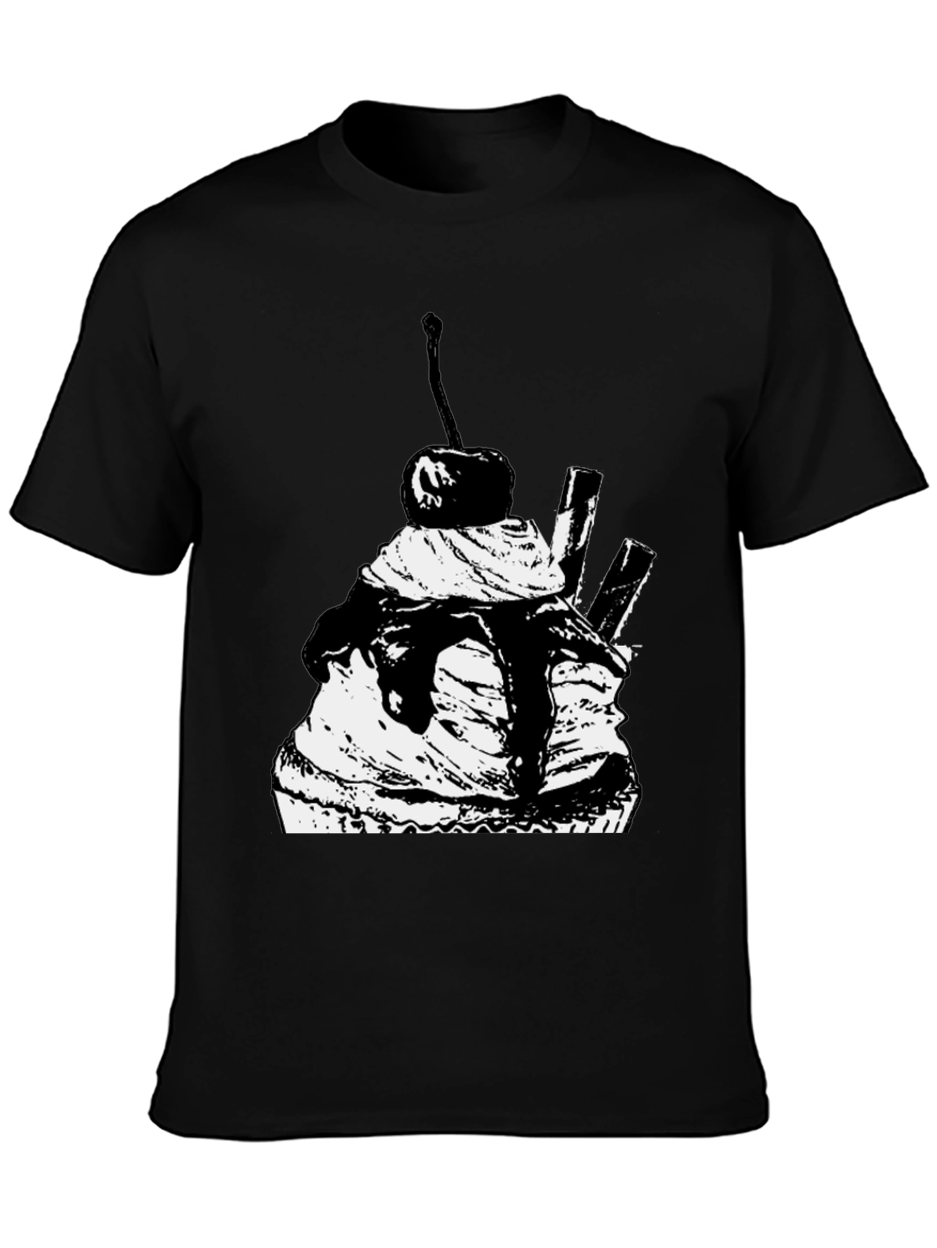 Cupcake Graphic Black T-Shirt