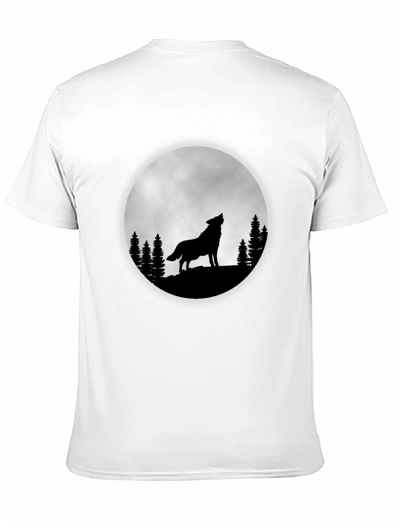 Wolf Moon T-Shirt - Black Cotton Graphic Tee