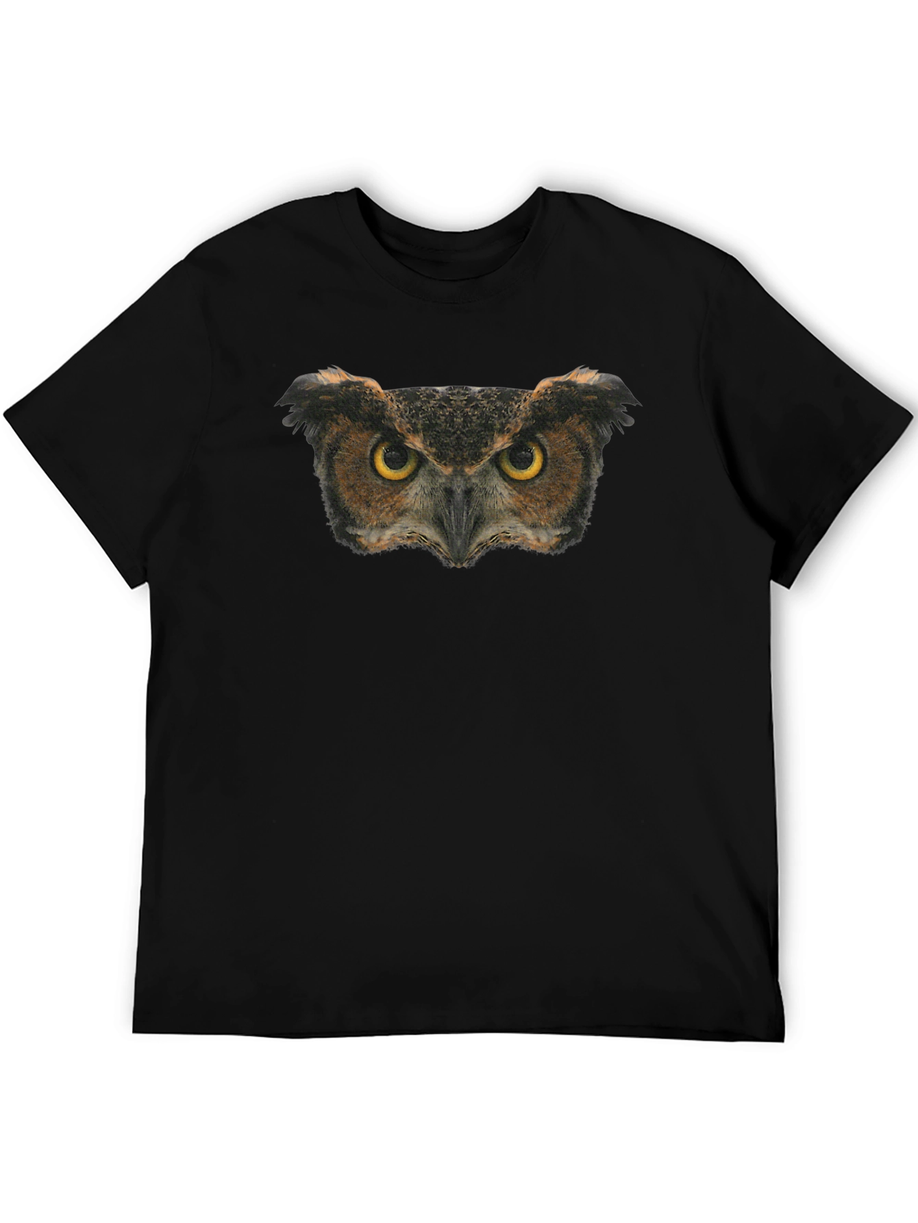 Owl Eyes Graphic Tee - Black Cotton Blend