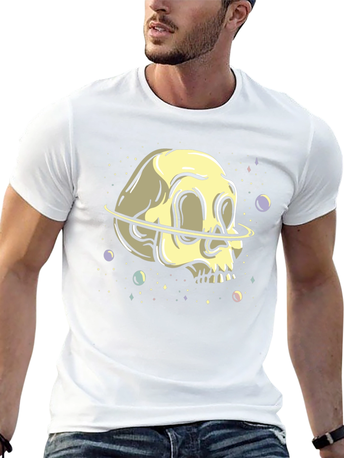 Skull Planet Graphic Tee - Black Unisex T-Shirt