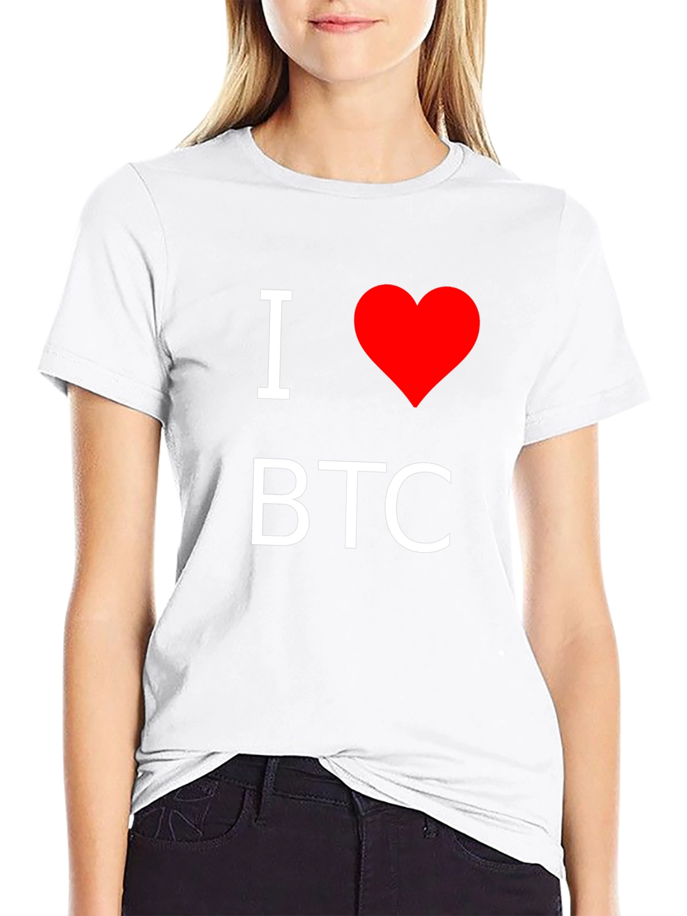 I Love BTC T-Shirt - Black Crypto Tee