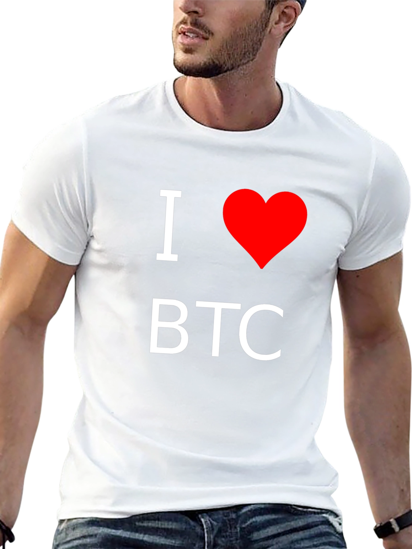 I Love BTC T-Shirt - Black Crypto Tee