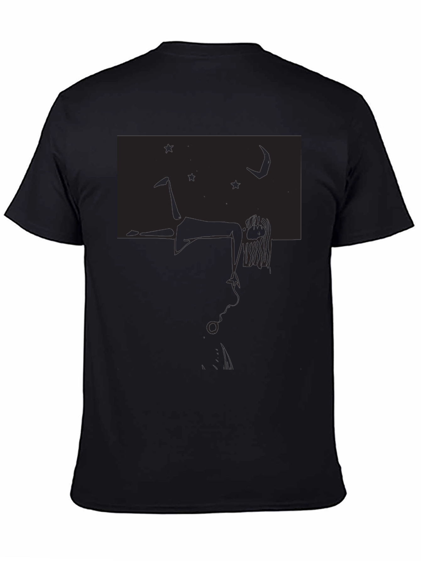 Dreamscape Graphic Tee - Black Cotton Shirt