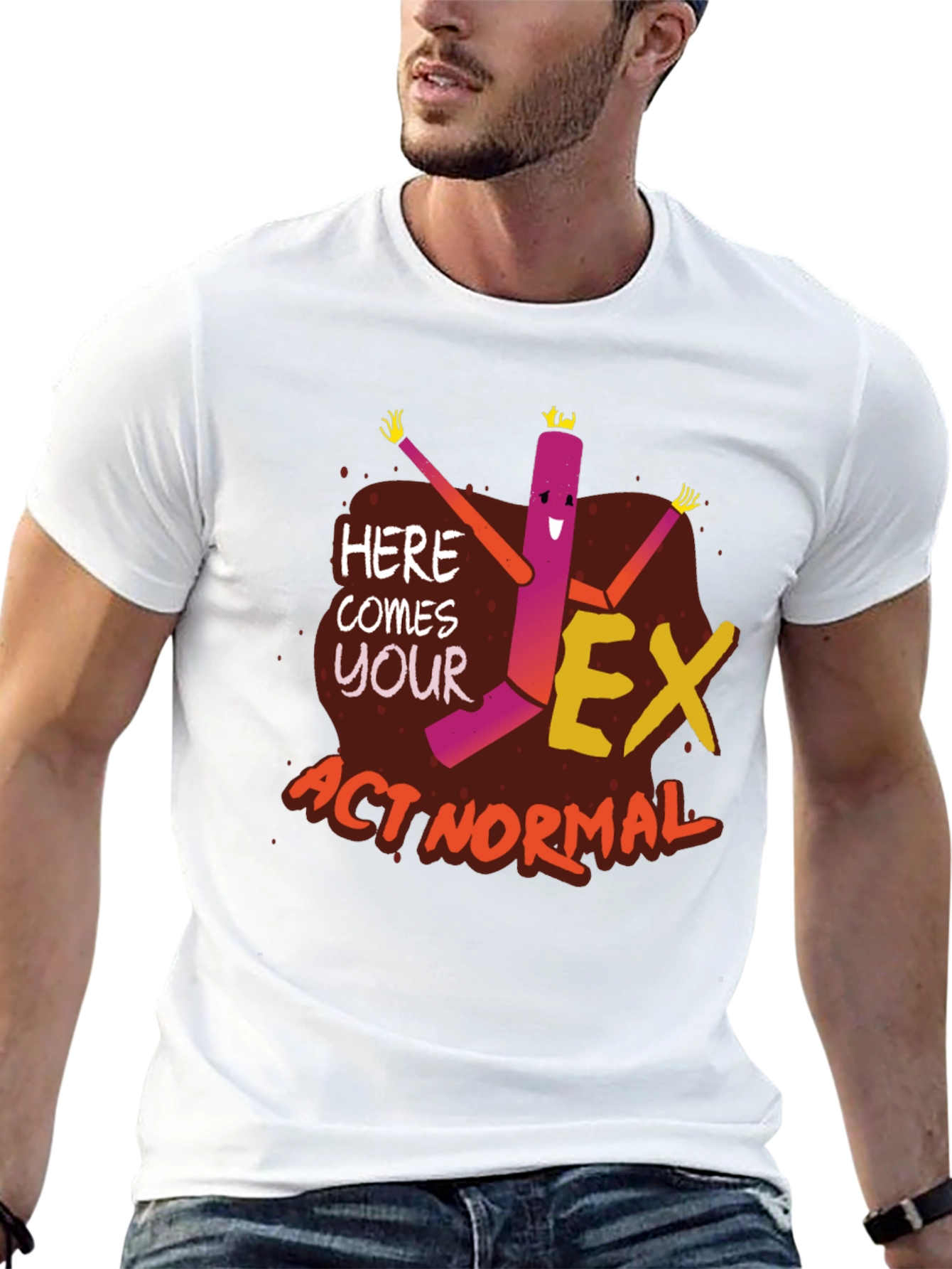 Here Comes Your Ex Act Normal Graphic Tee
