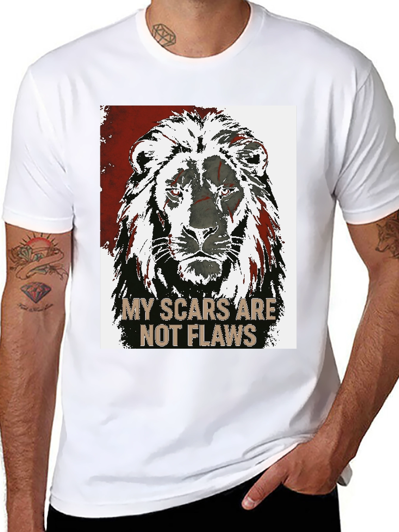 Lion Scars Graphic Tee - Unisex Black T-Shirt