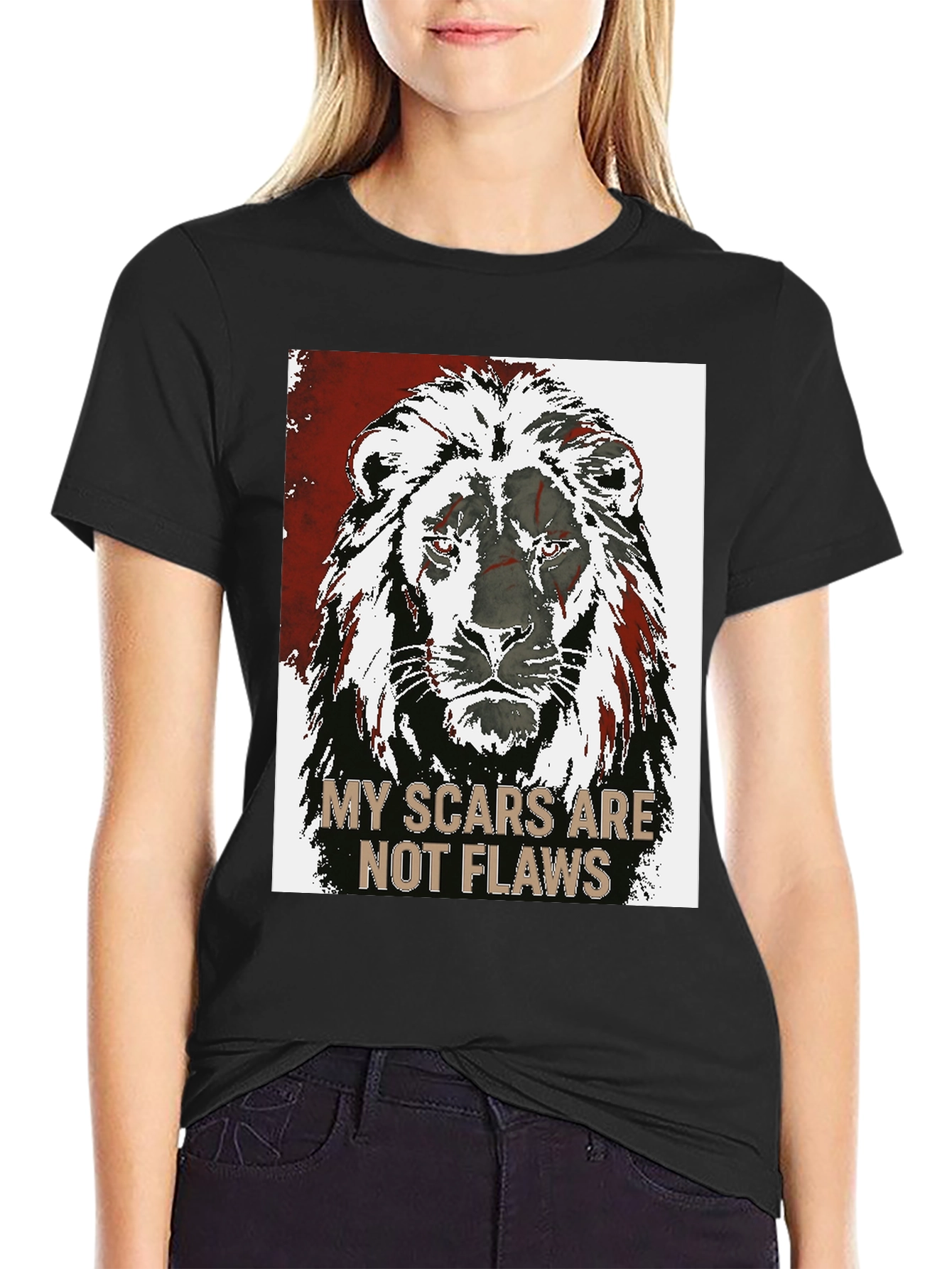 Lion Scars Graphic Tee - Unisex Black T-Shirt
