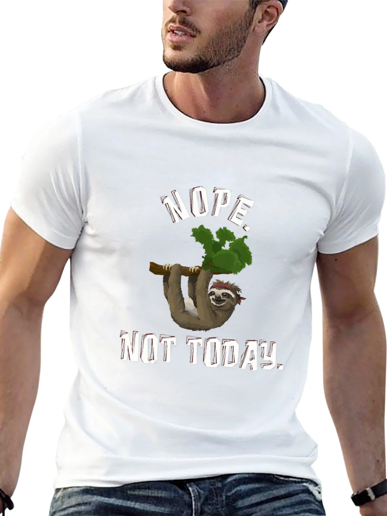 Nope Not Today Sloth Graphic Tee