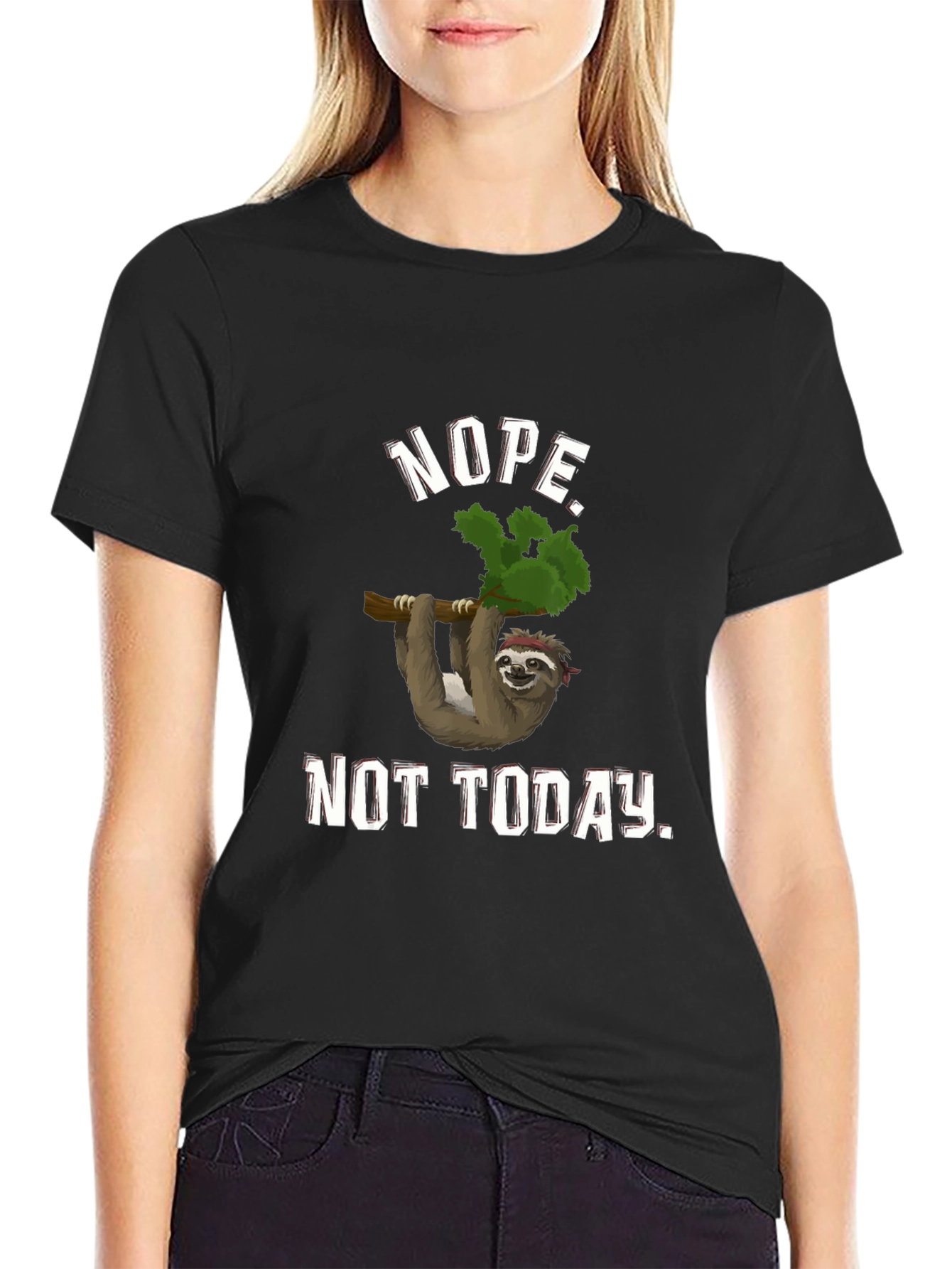 Nope Not Today Sloth Graphic Tee