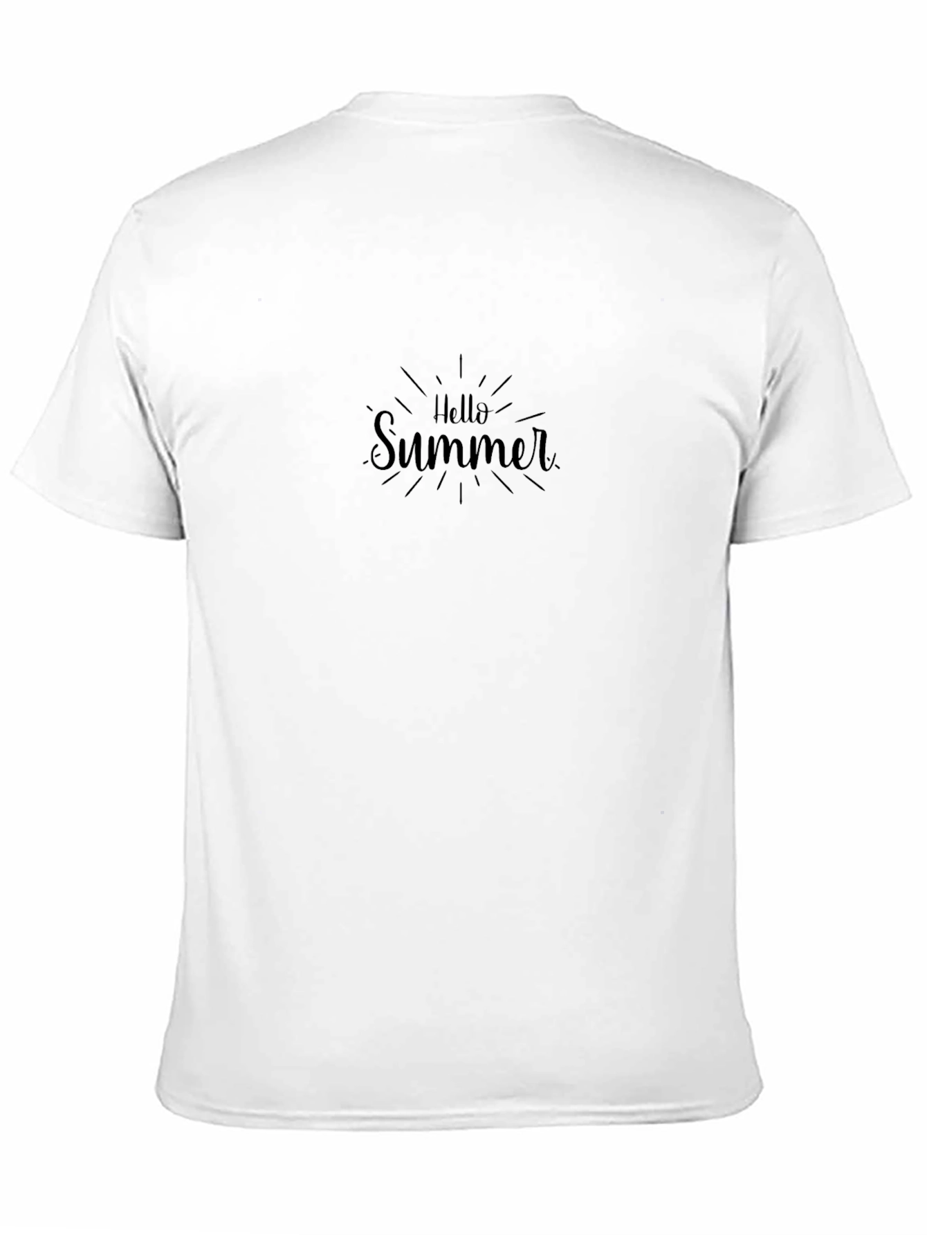 Hello Summer Black Graphic Tee - Casual Cotton T-Shirt
