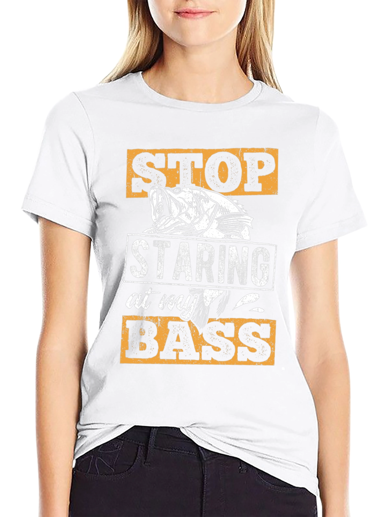 Stop Staring At My Bass Fishing T-Shirt