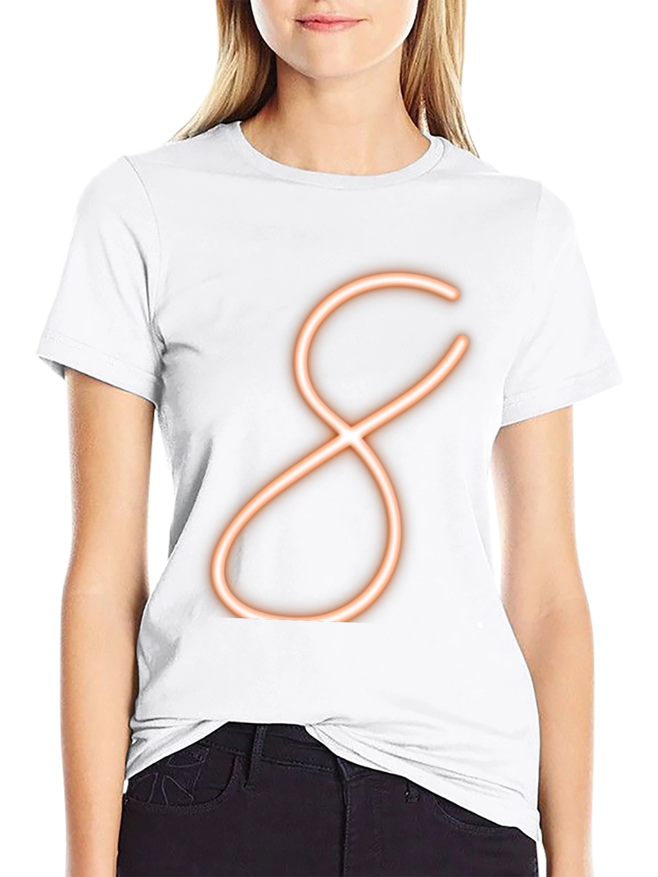 Neon Infinity Symbol Black T-Shirt