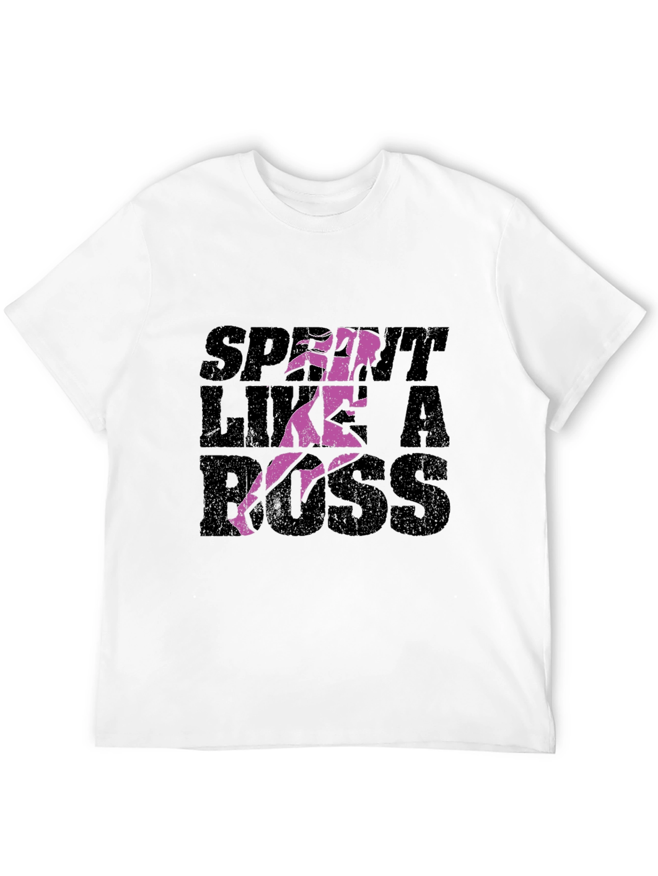 Sprint Like a Boss Graphic T-Shirt - Black