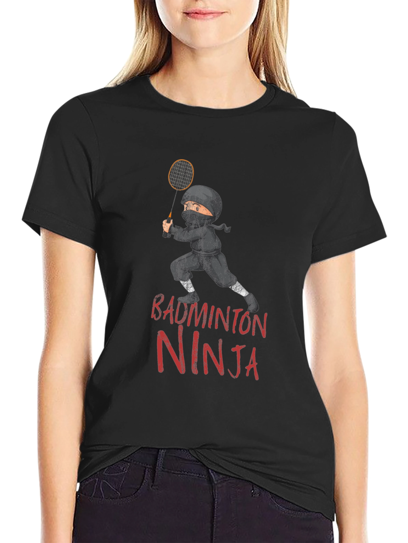 Badminton Ninja Graphic T-Shirt