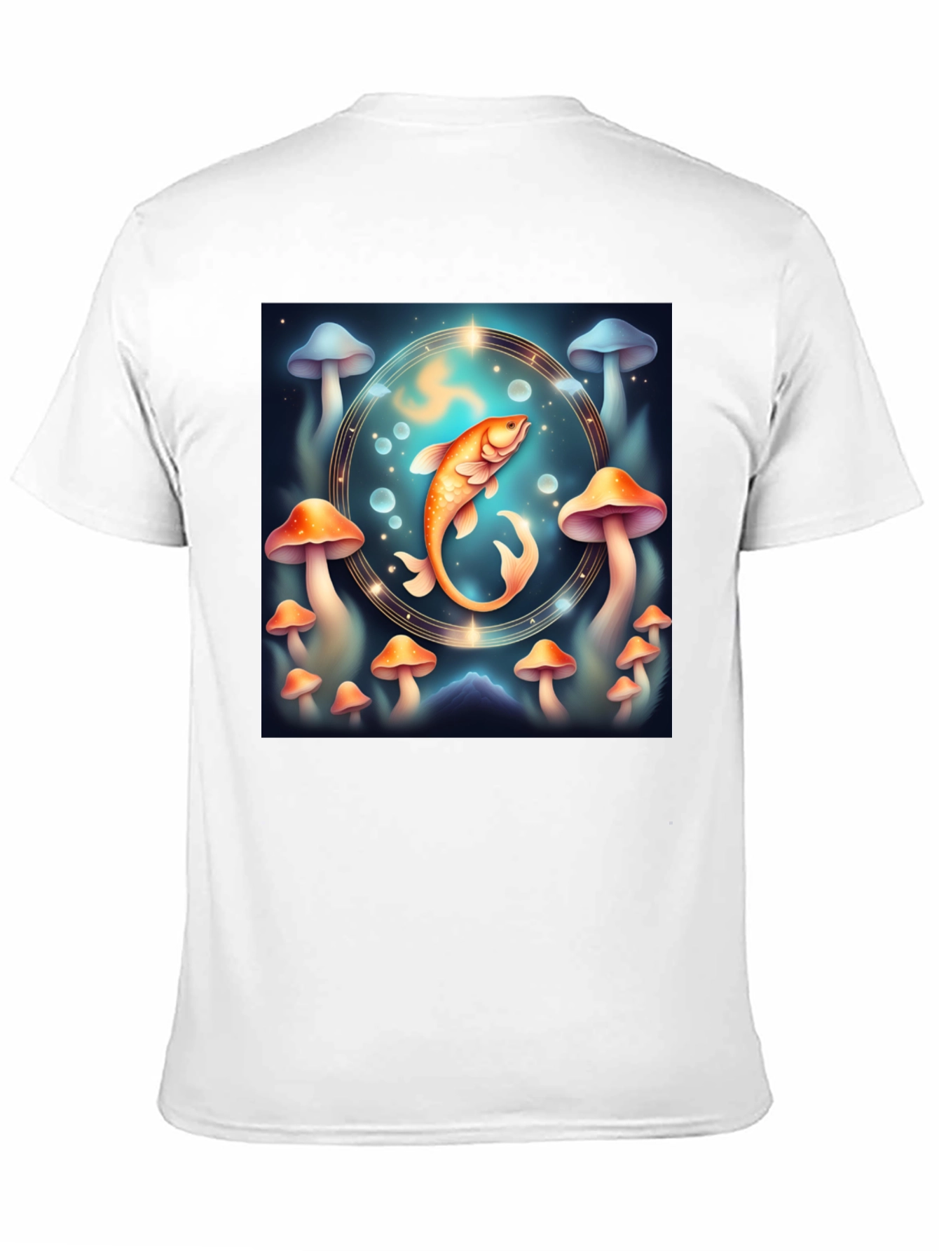 Mystical Fish & Mushroom Graphic Tee - Unisex