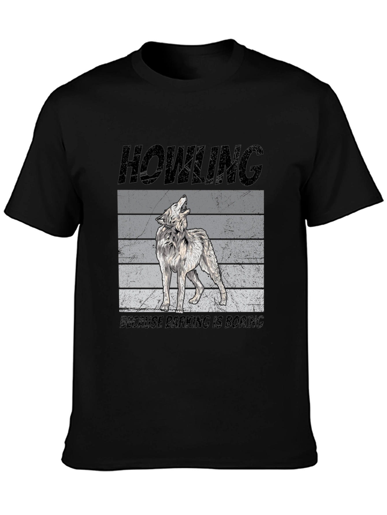 Howling Wolf Graphic Tee - Funny Animal Lover Shirt