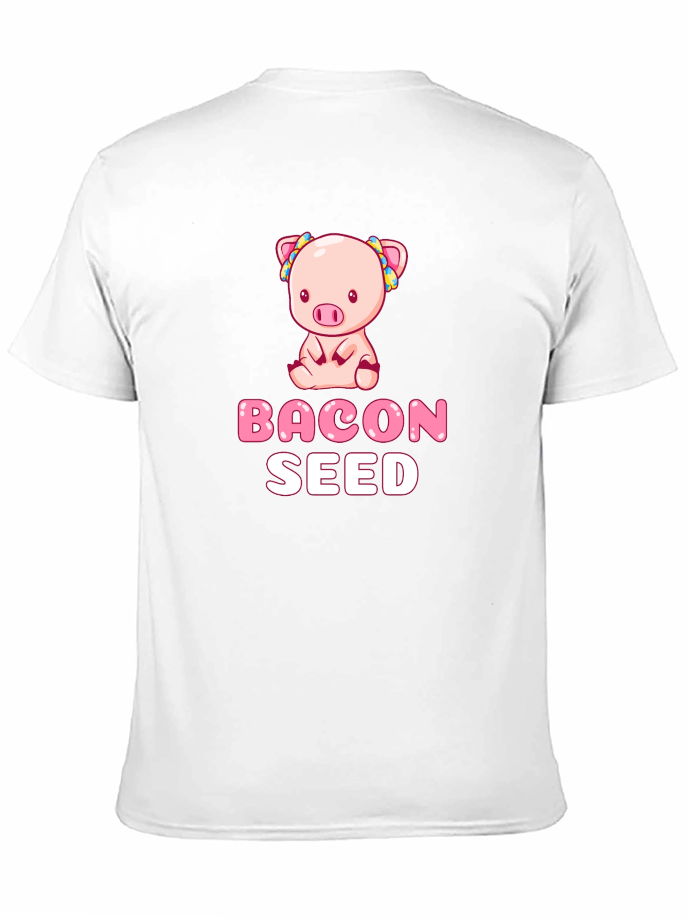 Bacon Seed Pig Graphic Black T-Shirt