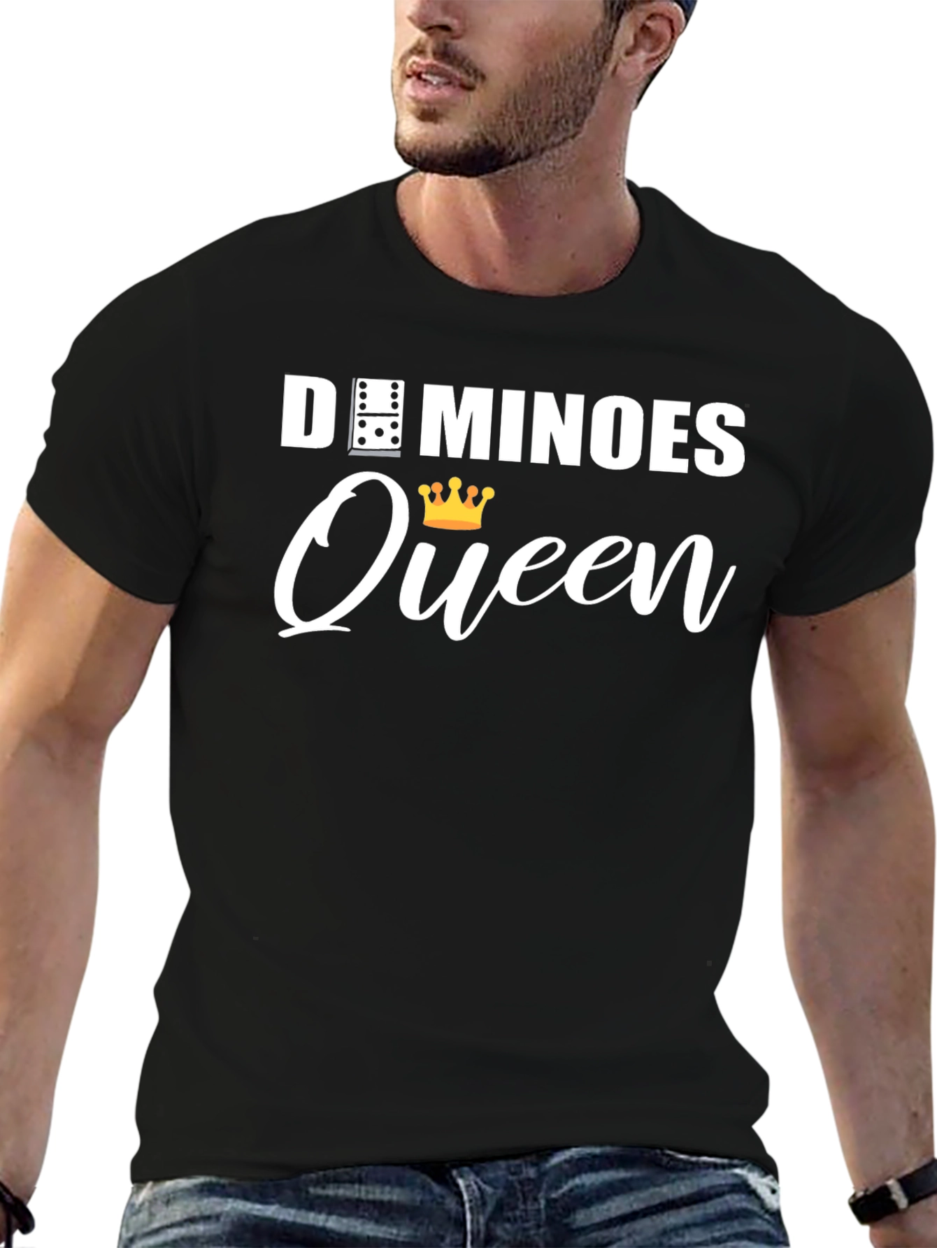 Dominoes Queen Black T-Shirt