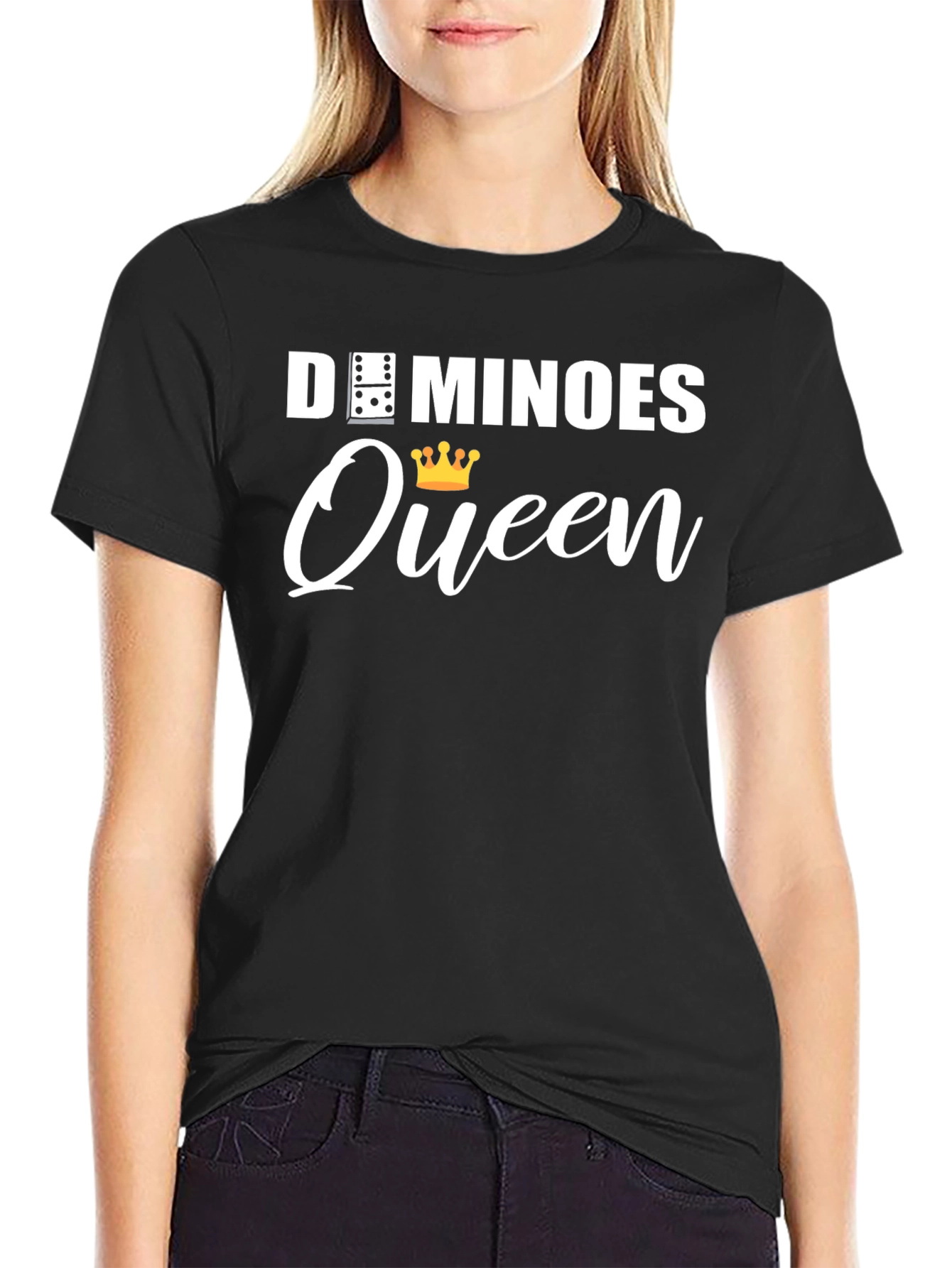 Dominoes Queen Black T-Shirt