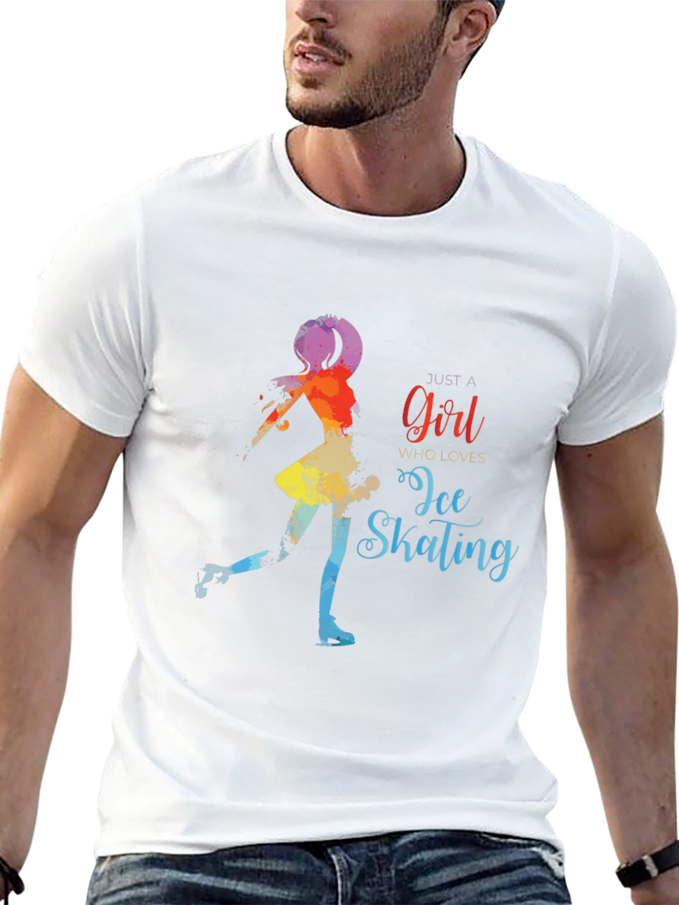Ice Skating Girl Black T-Shirt