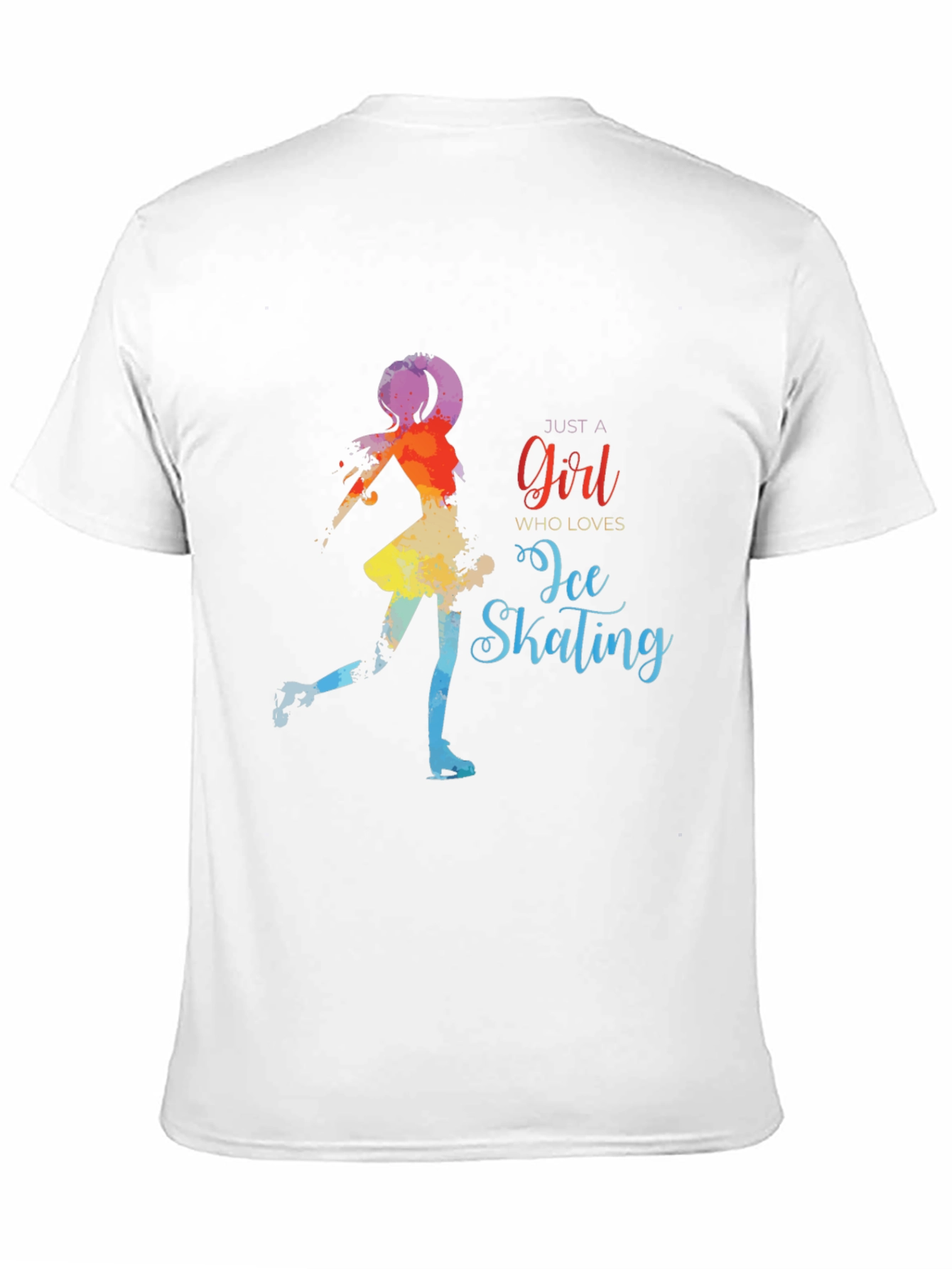 Ice Skating Girl Black T-Shirt