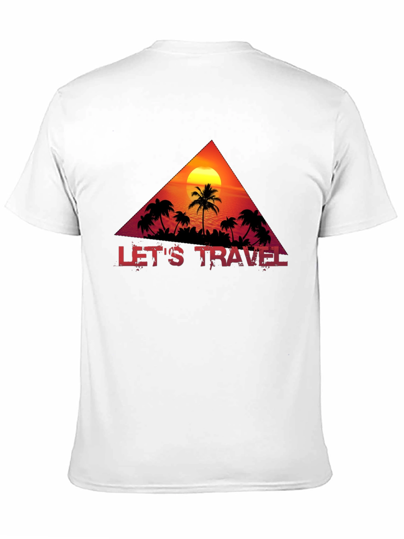 Lets Travel Graphic Tee - Island Sunset Design