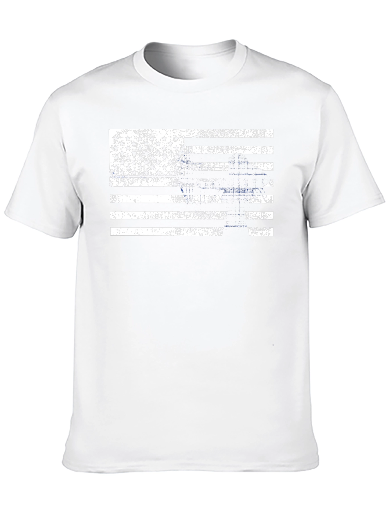 Distressed American Flag Lineman T-Shirt