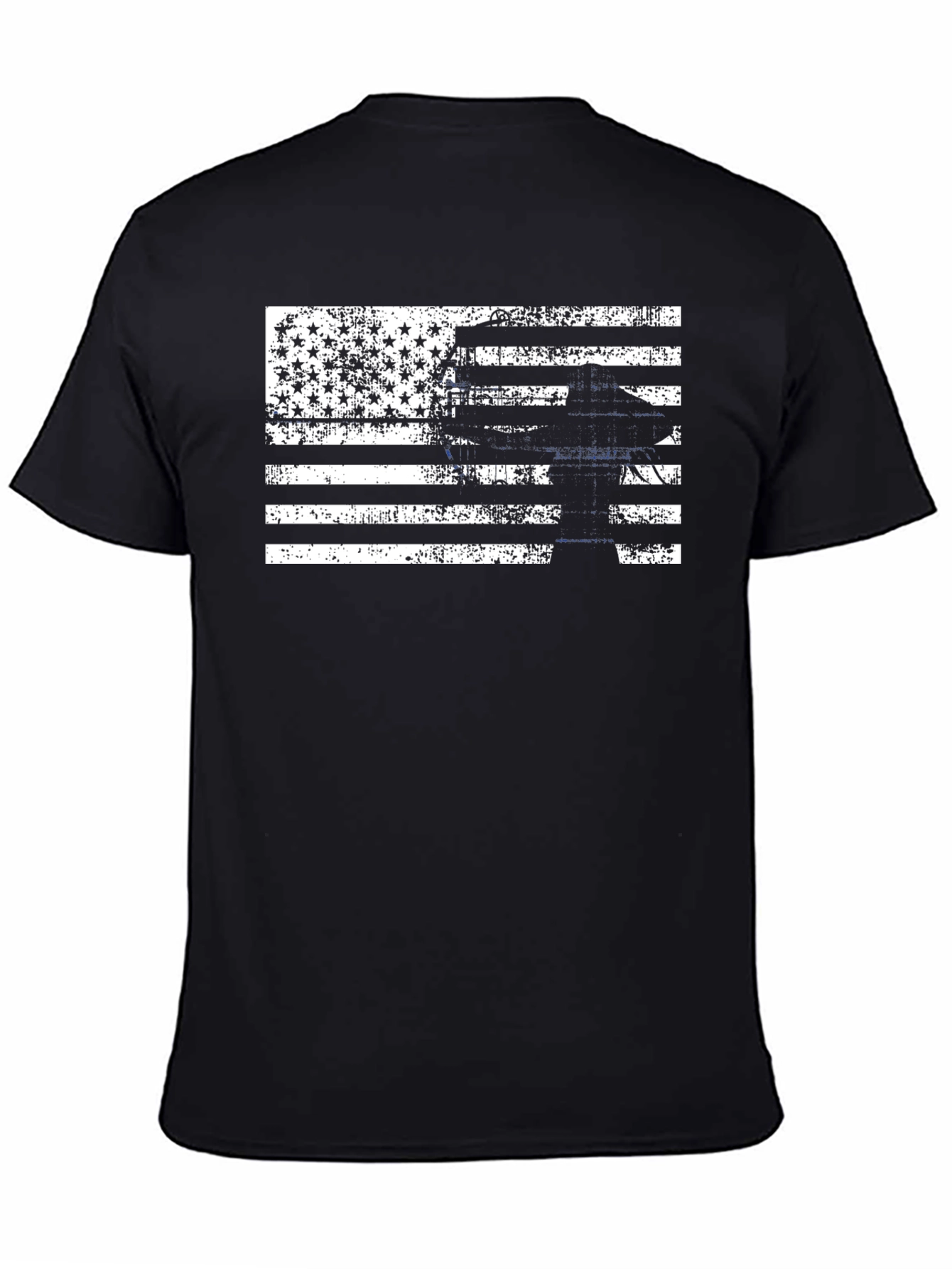 Distressed American Flag Lineman T-Shirt