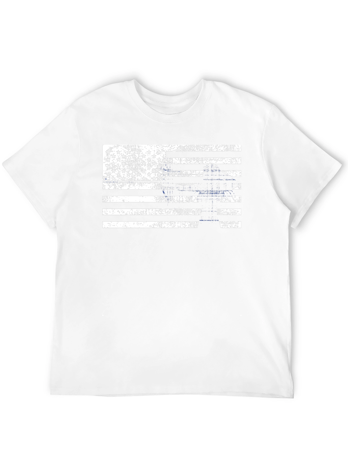 Distressed American Flag Lineman T-Shirt