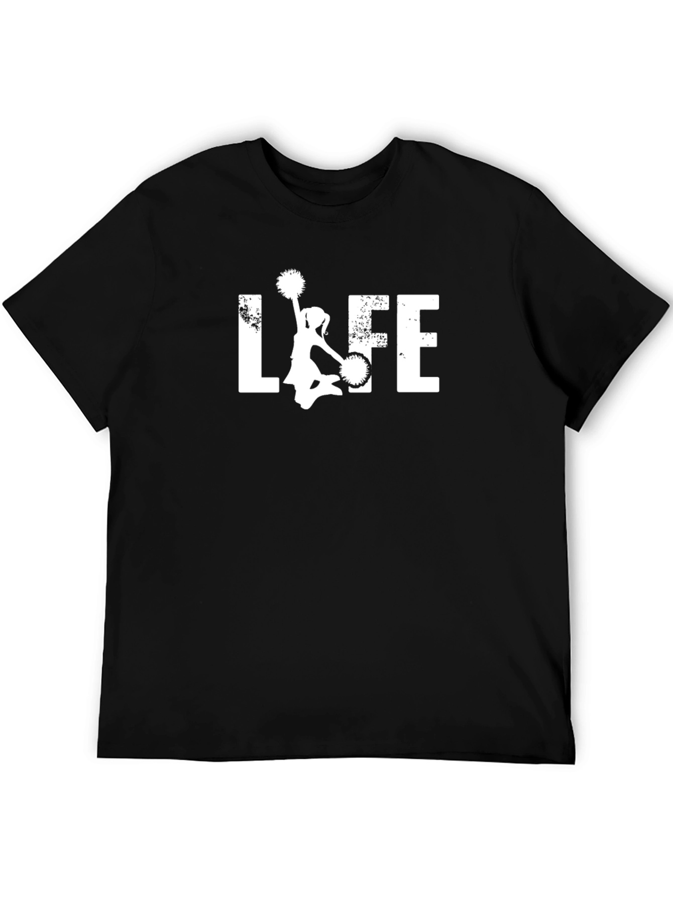 Cheerleading Life T-Shirt - Black Cotton Tee