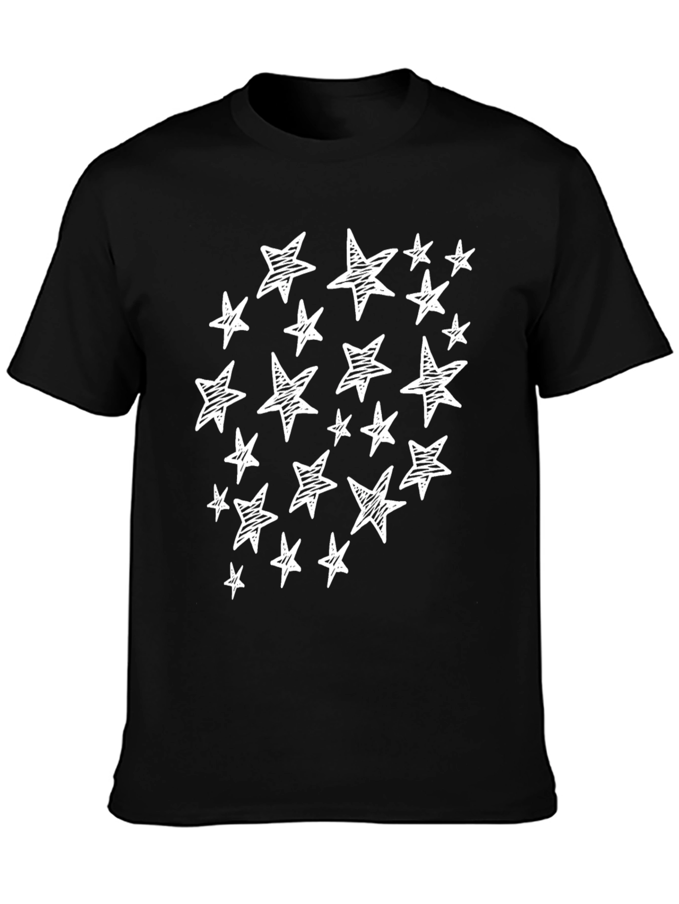 Starry Night Mens Black T-Shirt