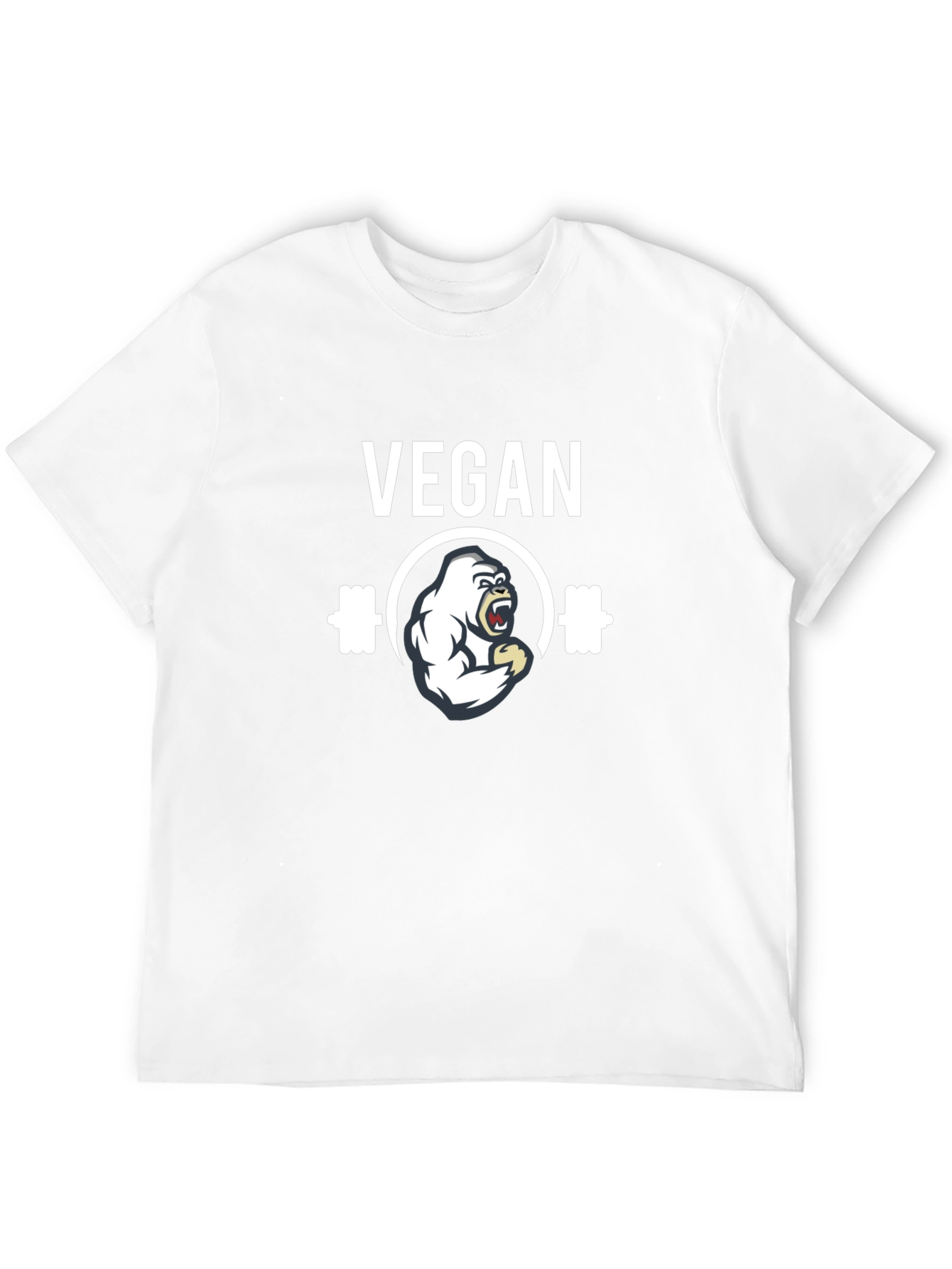 Vegan Gorilla Barbell Black T-Shirt