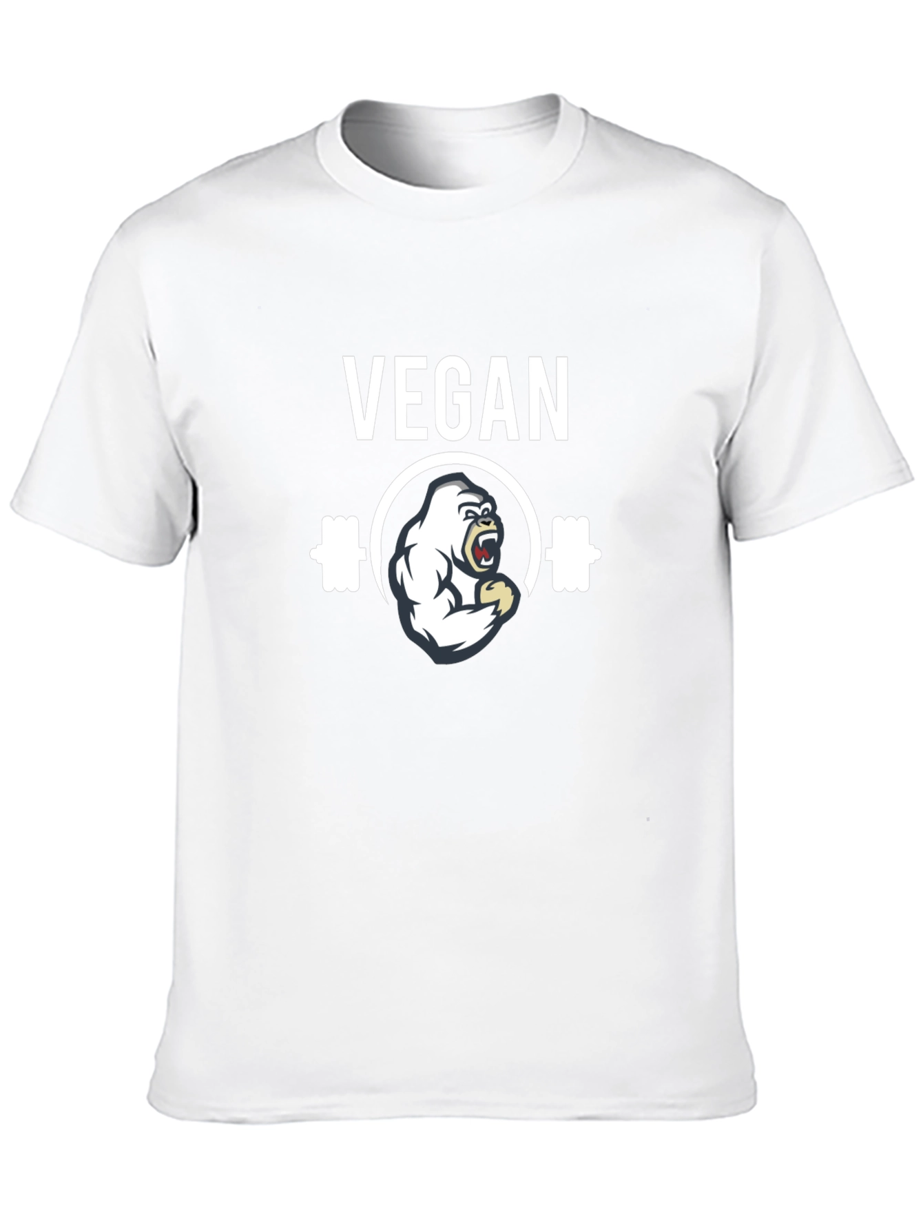 Vegan Gorilla Barbell Black T-Shirt
