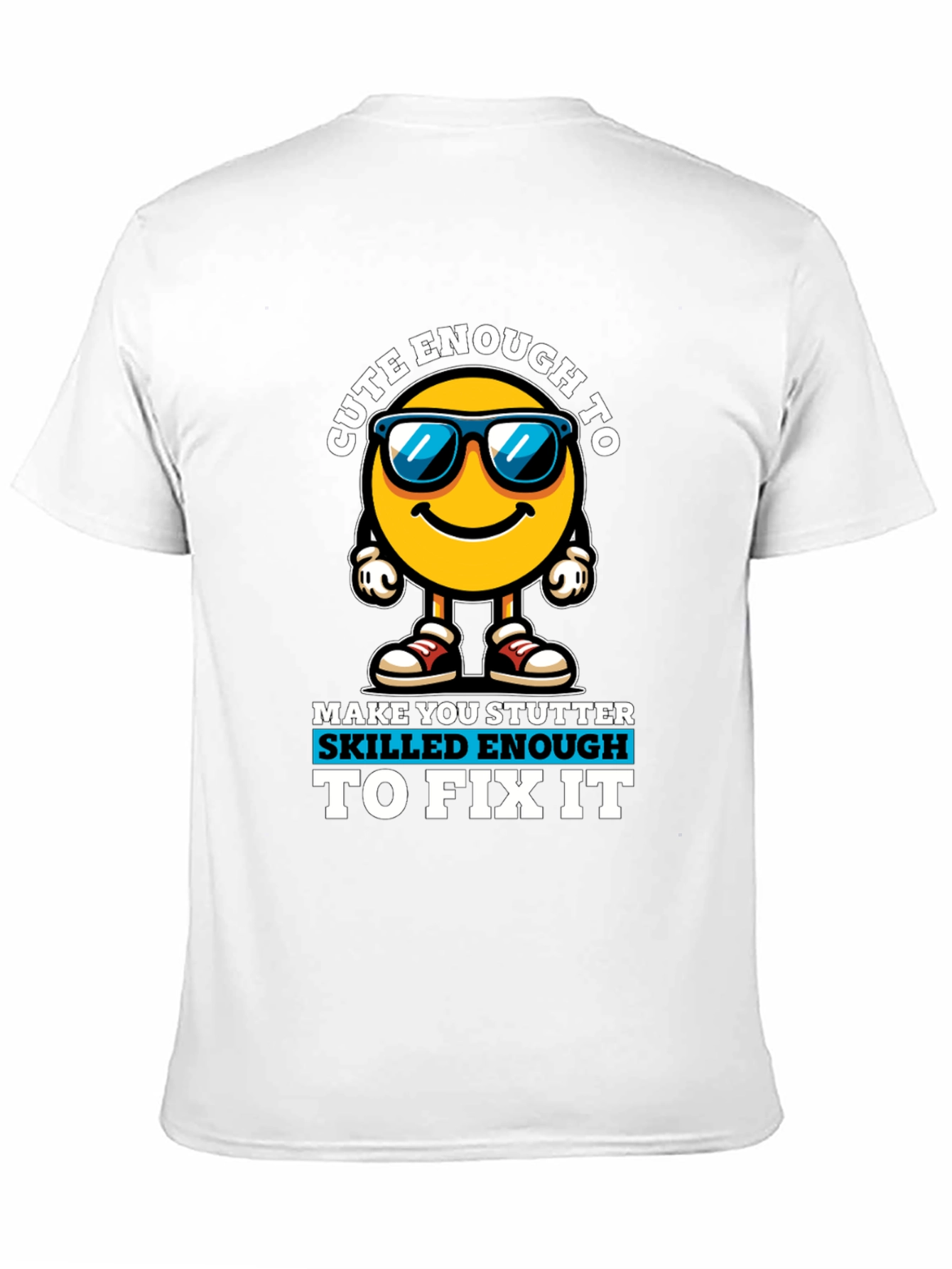Cute Enough Skilled Enough Black Graphic Tee