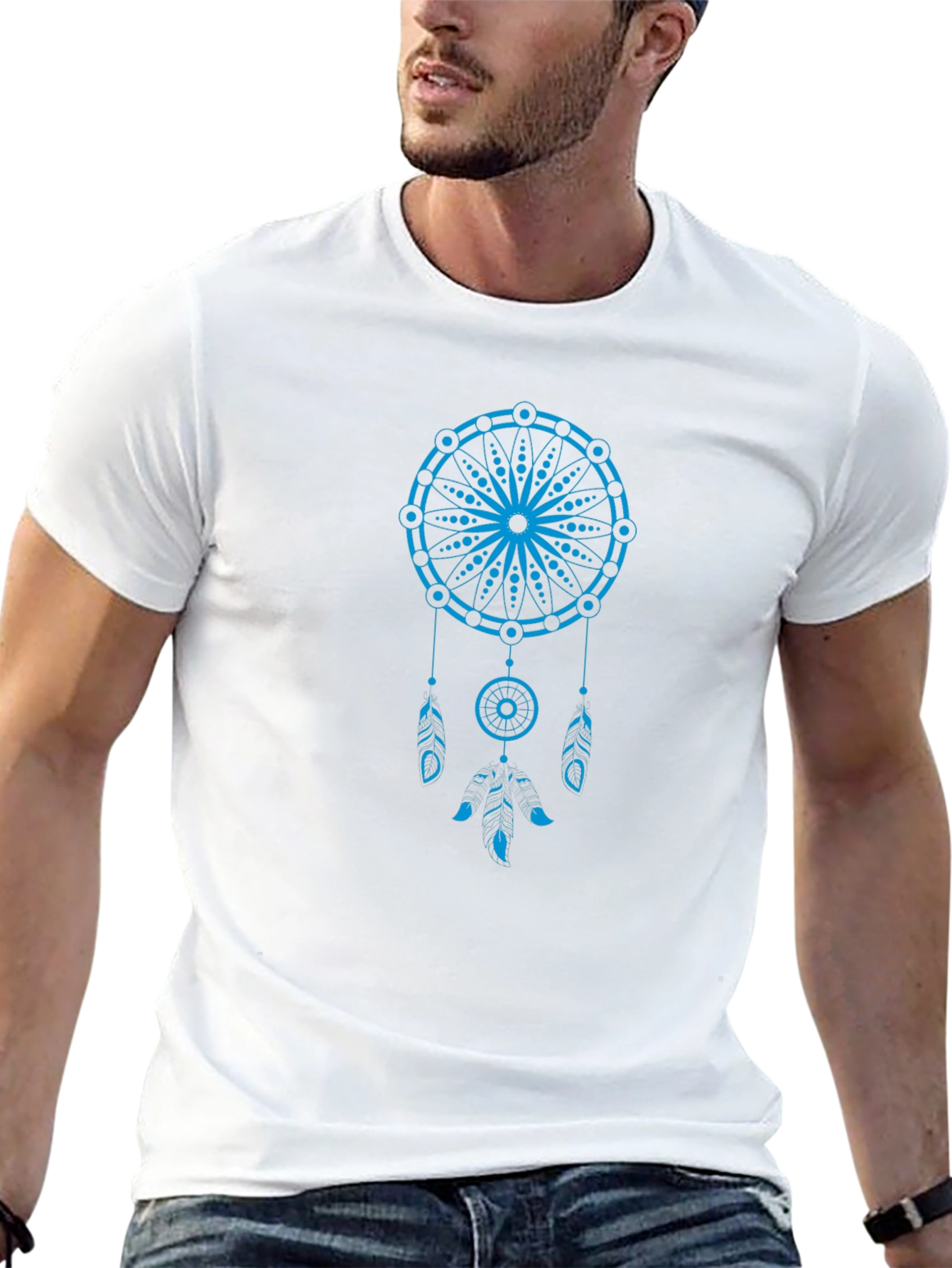 Dreamcatcher Graphic Tee - Soft Black Cotton Blend