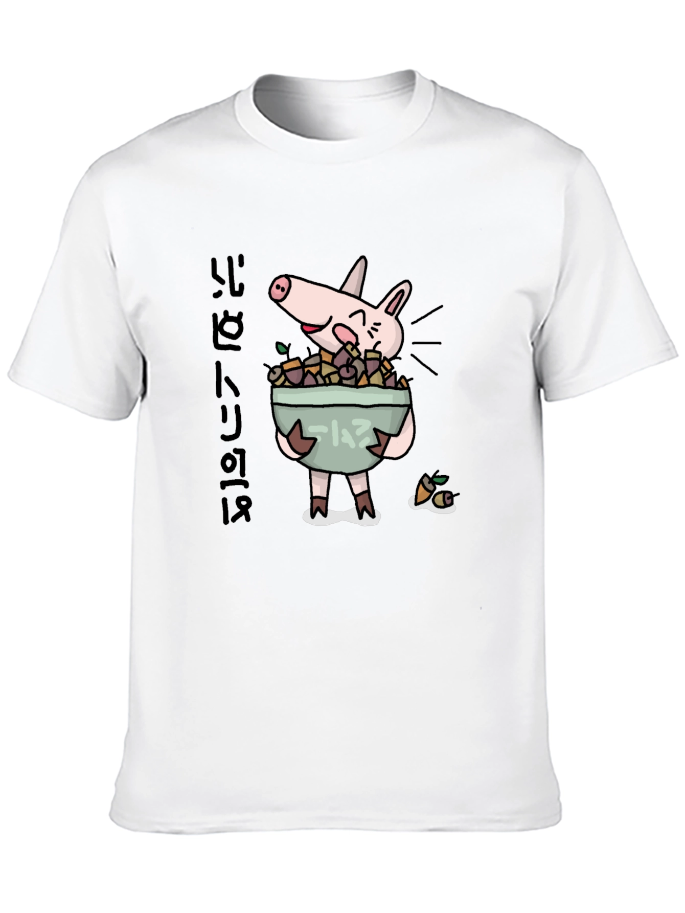 Funny Pig Ramen Graphic T-Shirt