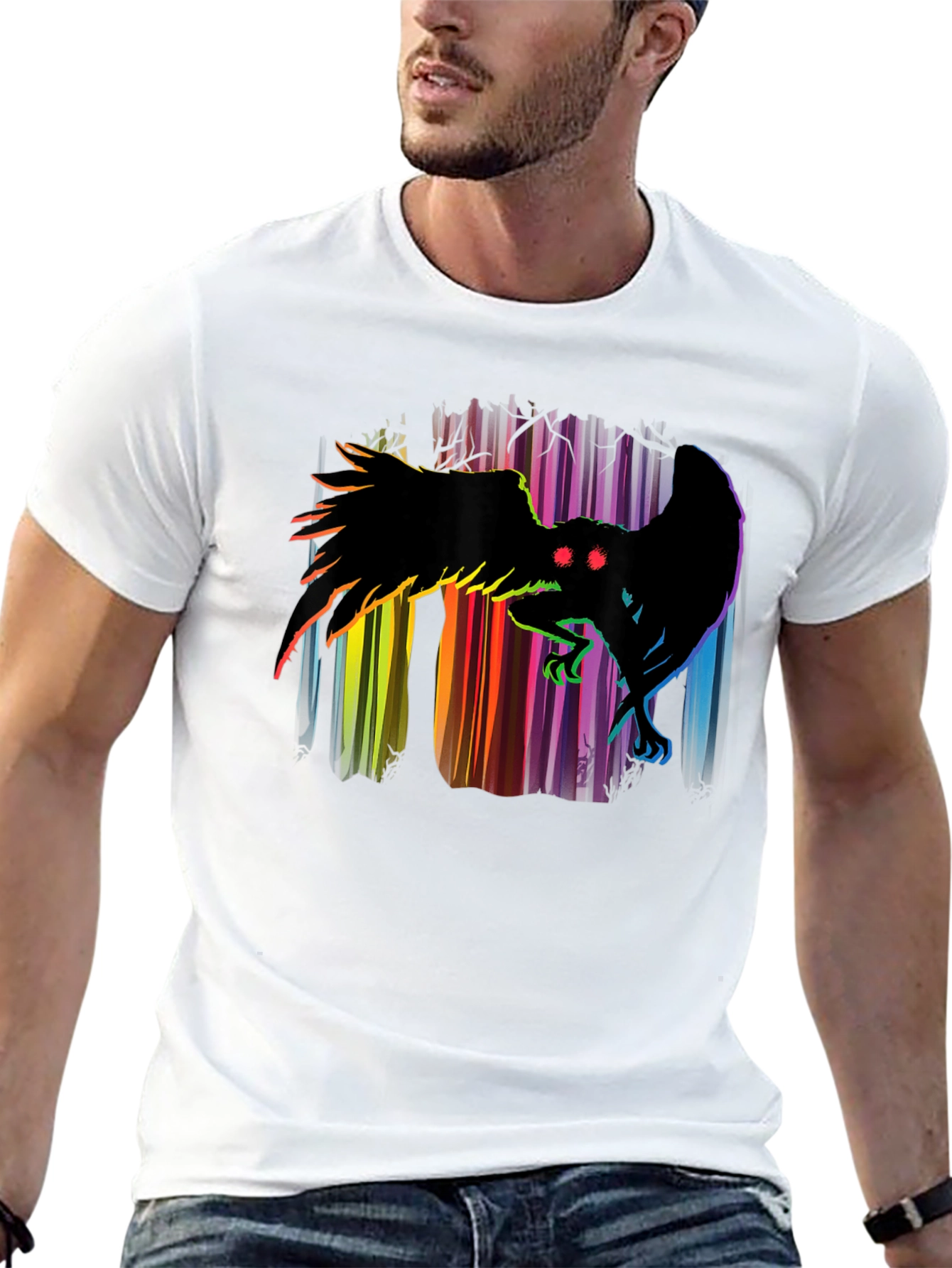 Mothman Rainbow Forest T-Shirt