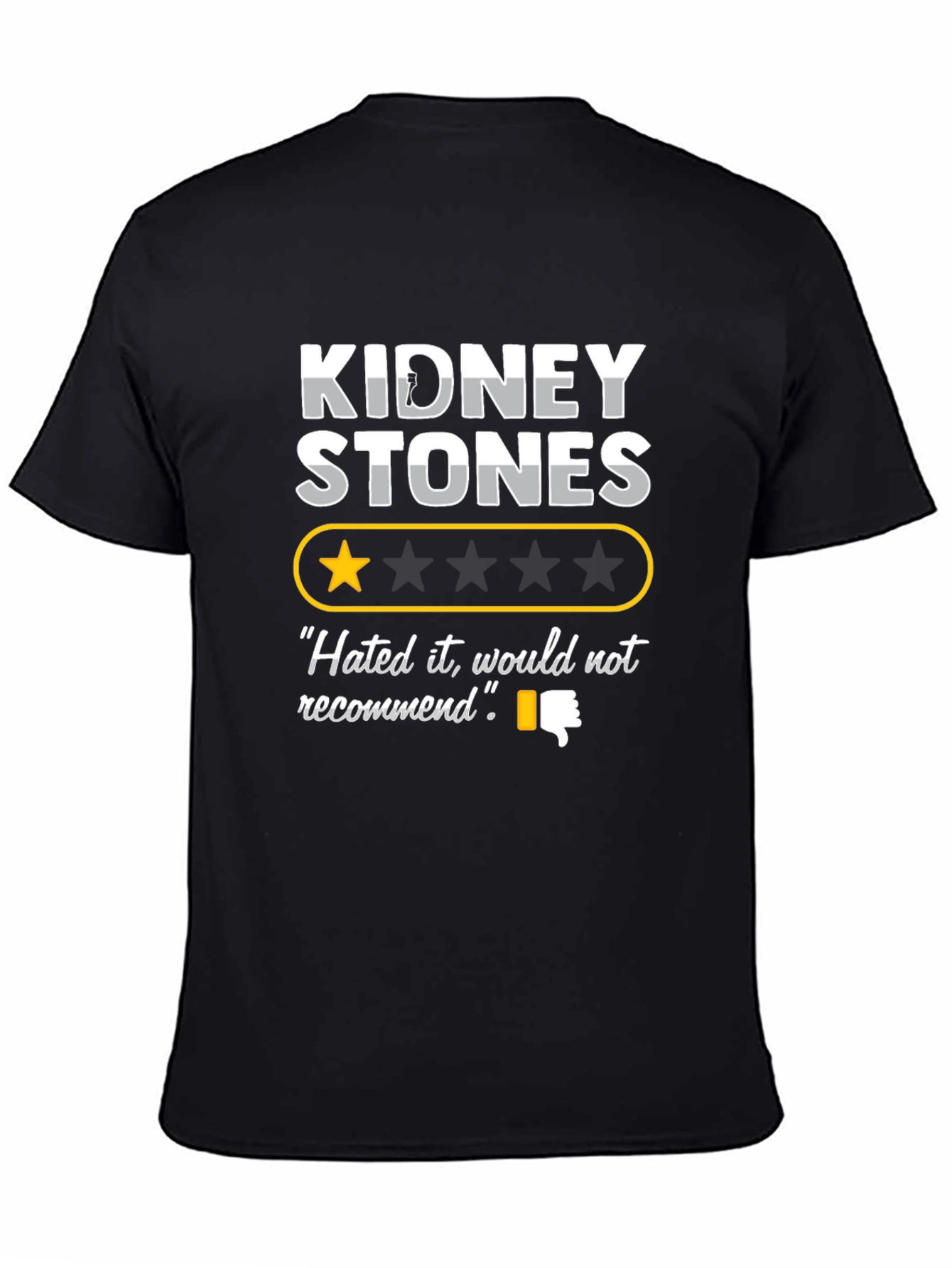 Kidney Stones Graphic Tee - One Star Review T-Shirt