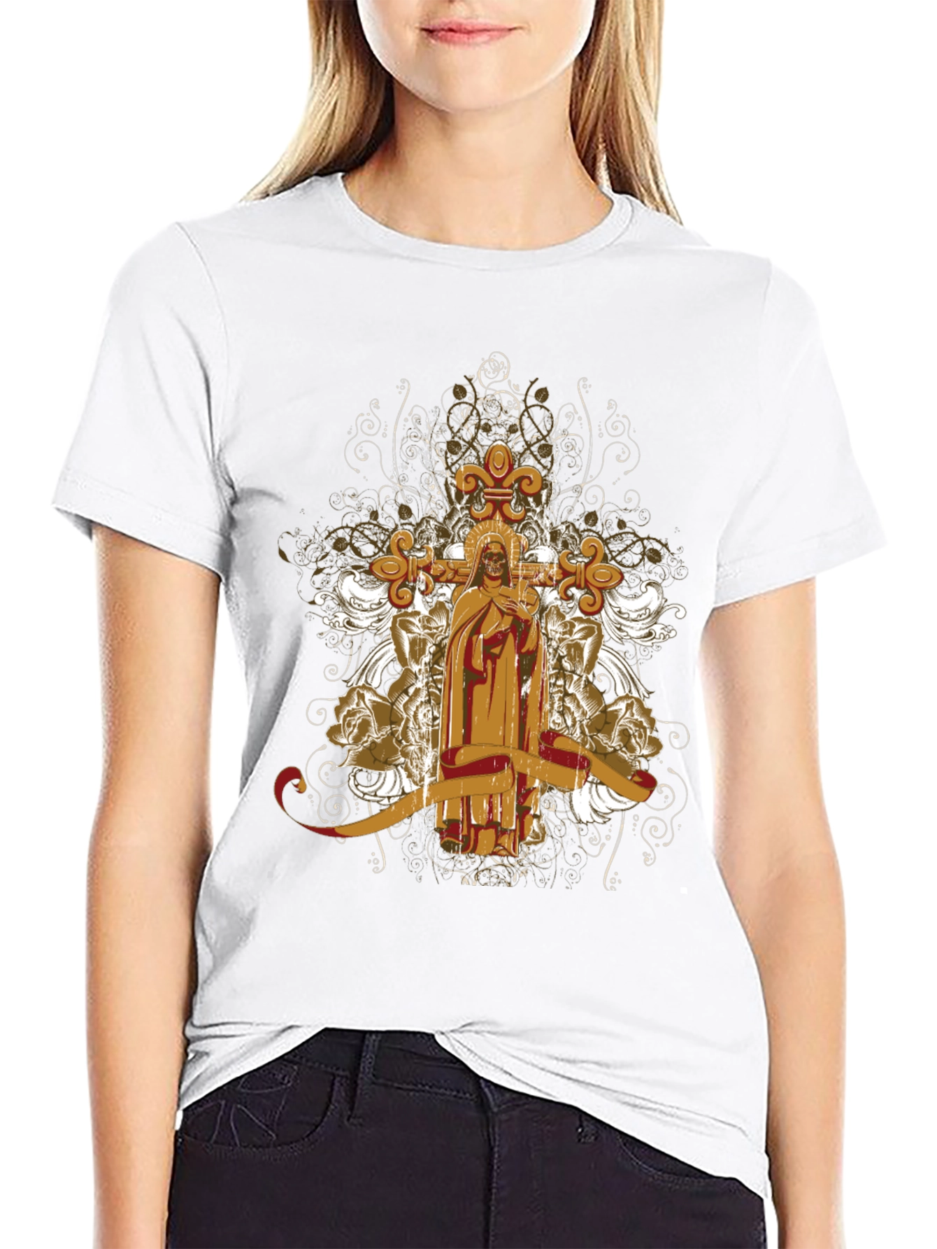Gothic Skull & Cross T-Shirt