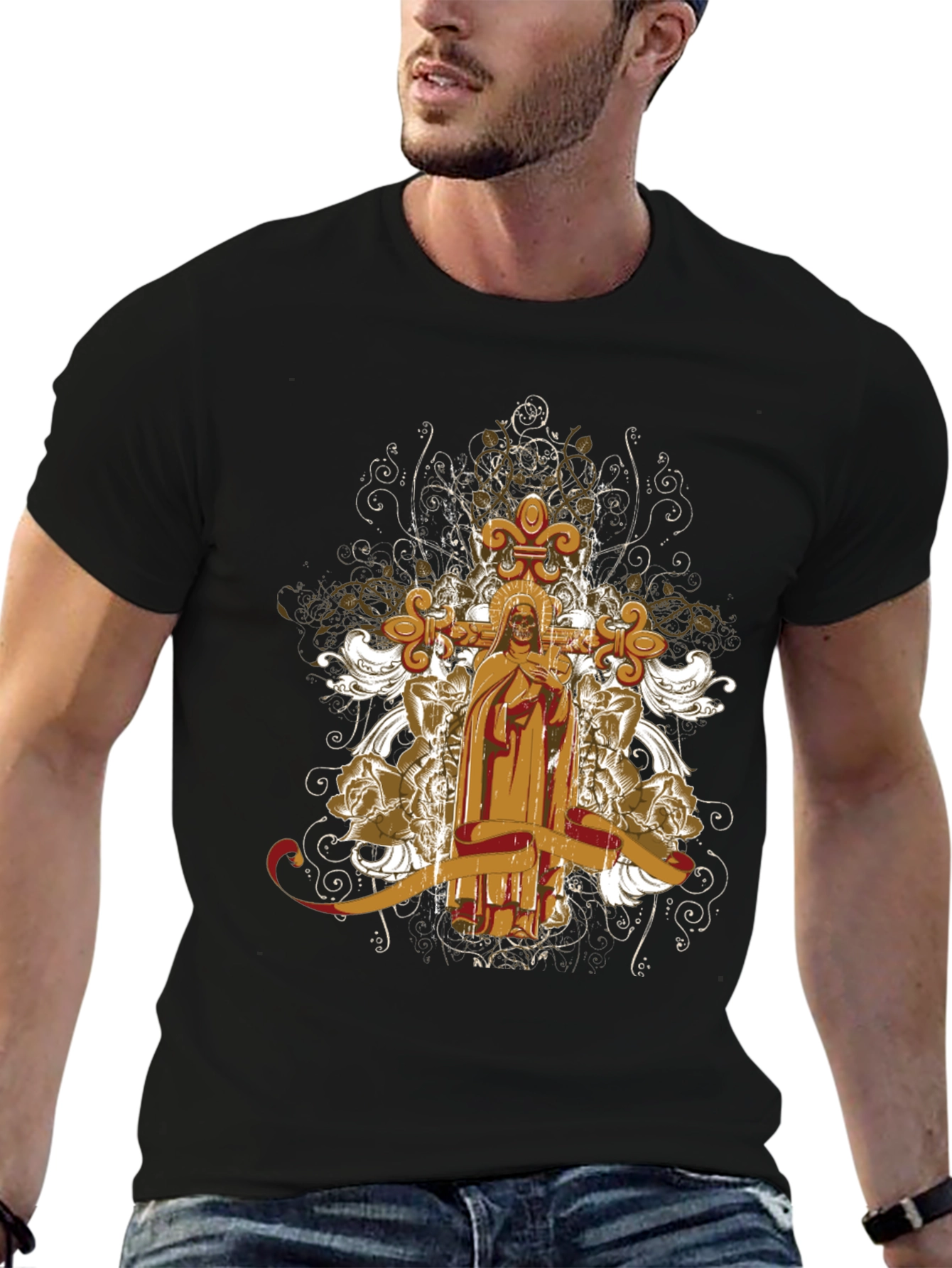 Gothic Skull & Cross T-Shirt