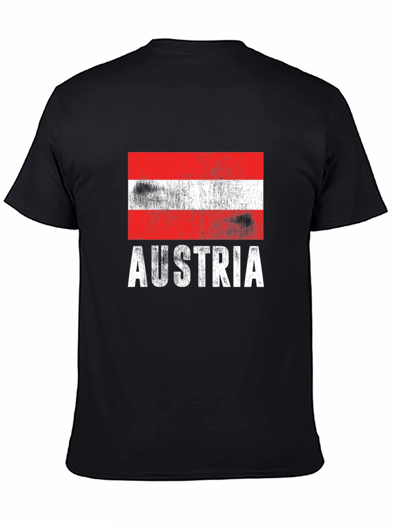 Austria Flag T-Shirt Distressed Graphic Tee