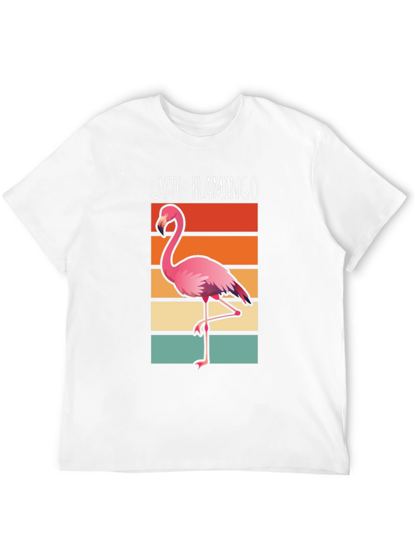 Cute Flamingo Retro Style T-Shirt